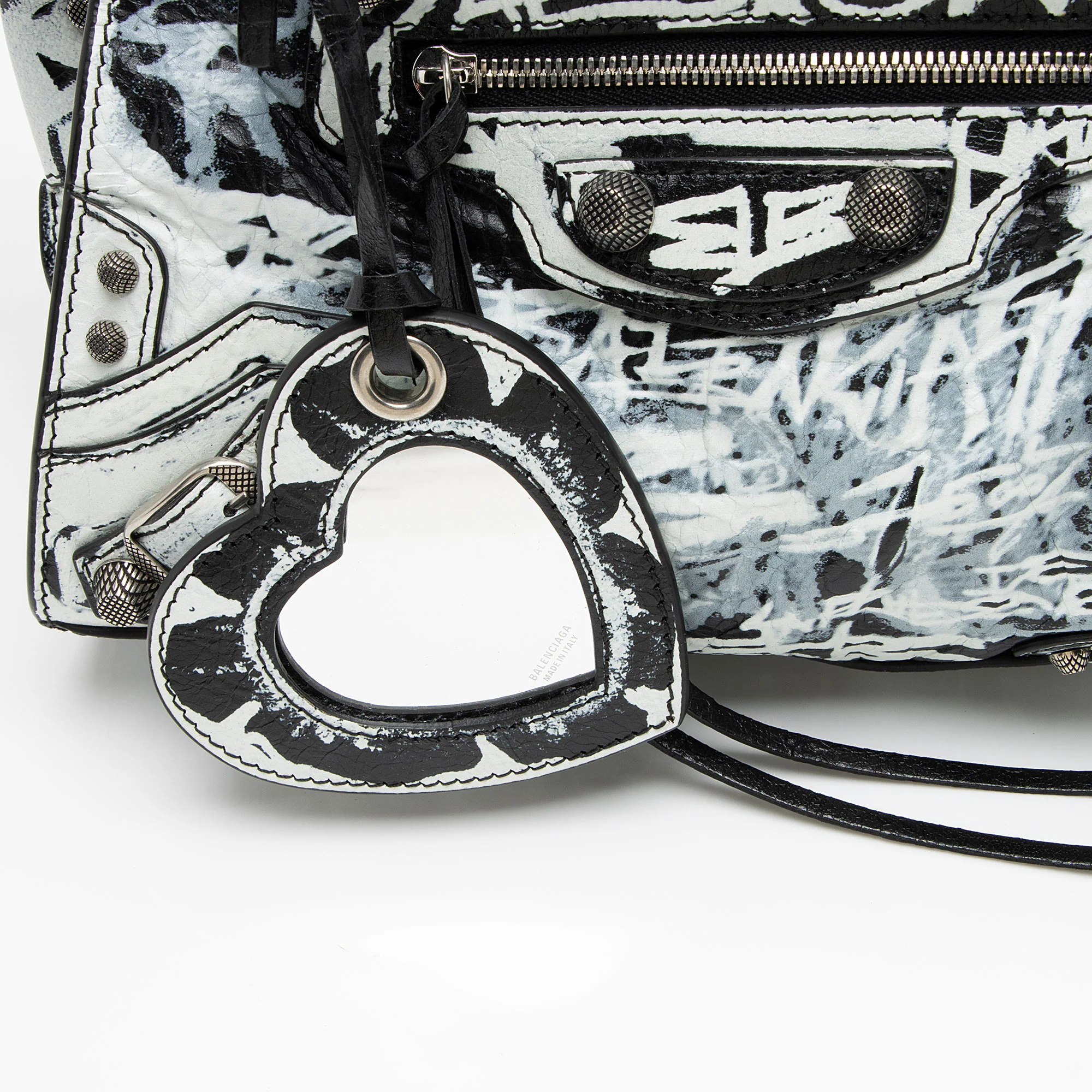 Balenciaga Agneau Graffiti Signature Neo Cagole City XS Satchel - Image 14