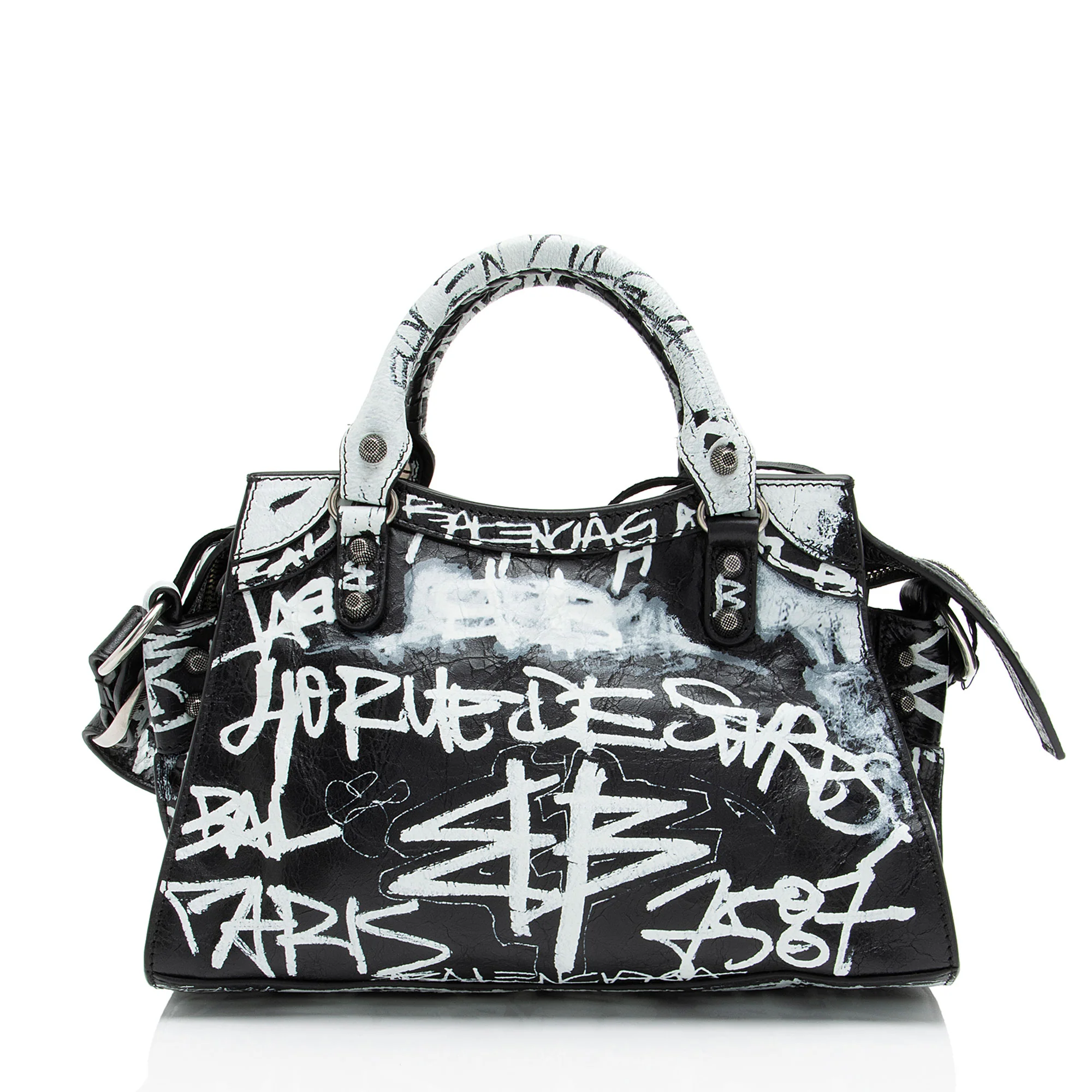 Balenciaga Agneau Graffiti Signature Neo Cagole City XS Satchel - Image 3