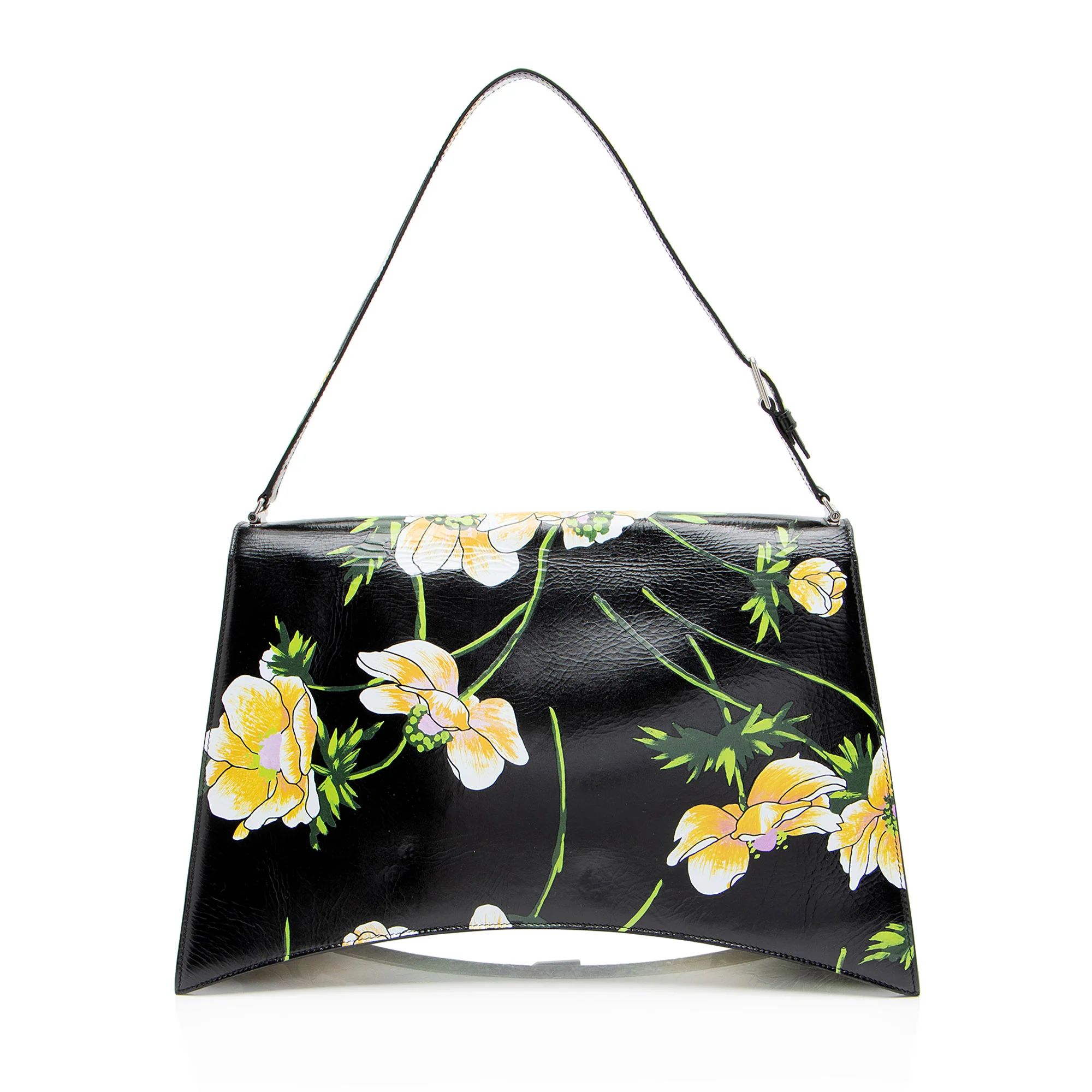 Balenciaga Leather Floral Crush Large Shoulder Bag - Image 3