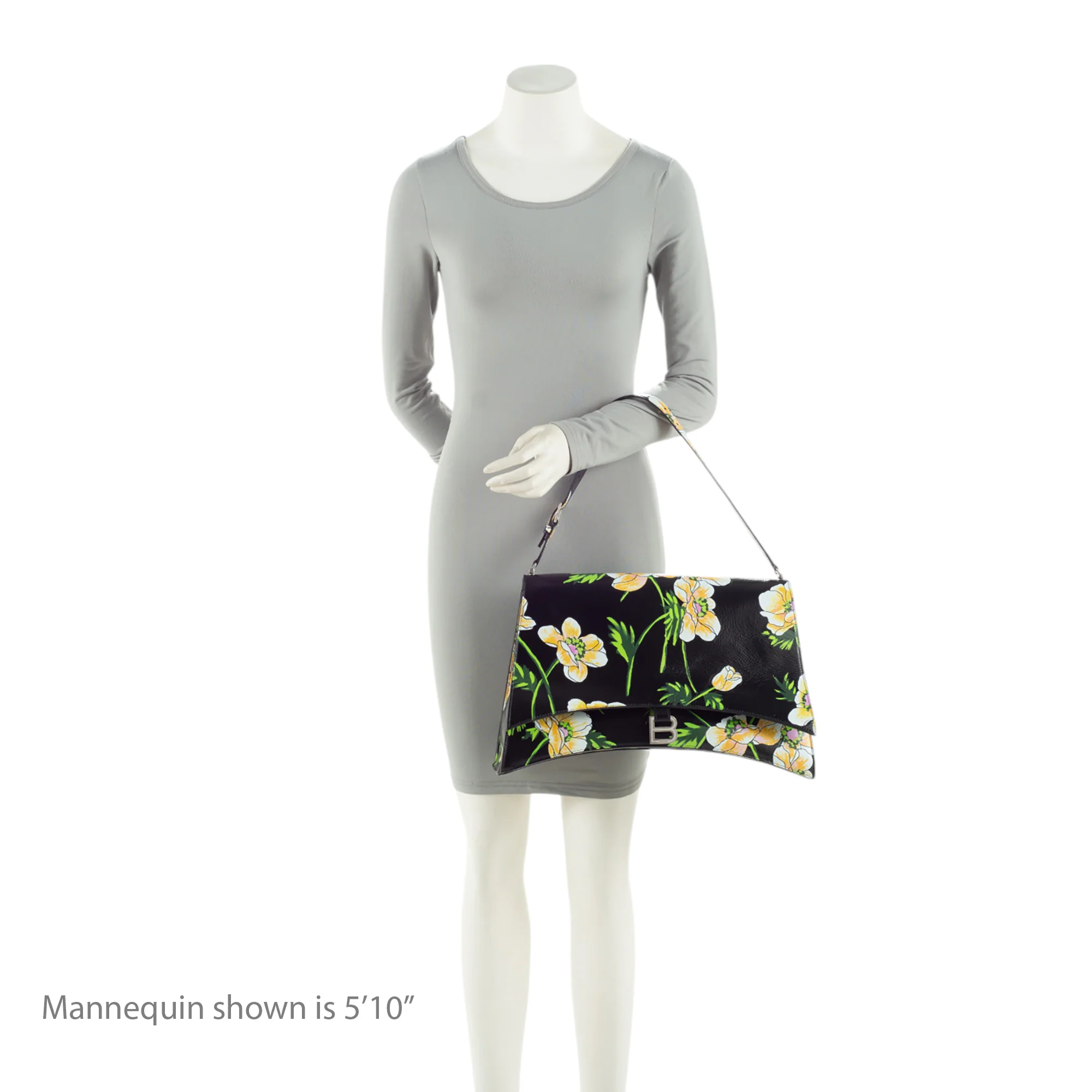 Balenciaga Leather Floral Crush Large Shoulder Bag - Image 5