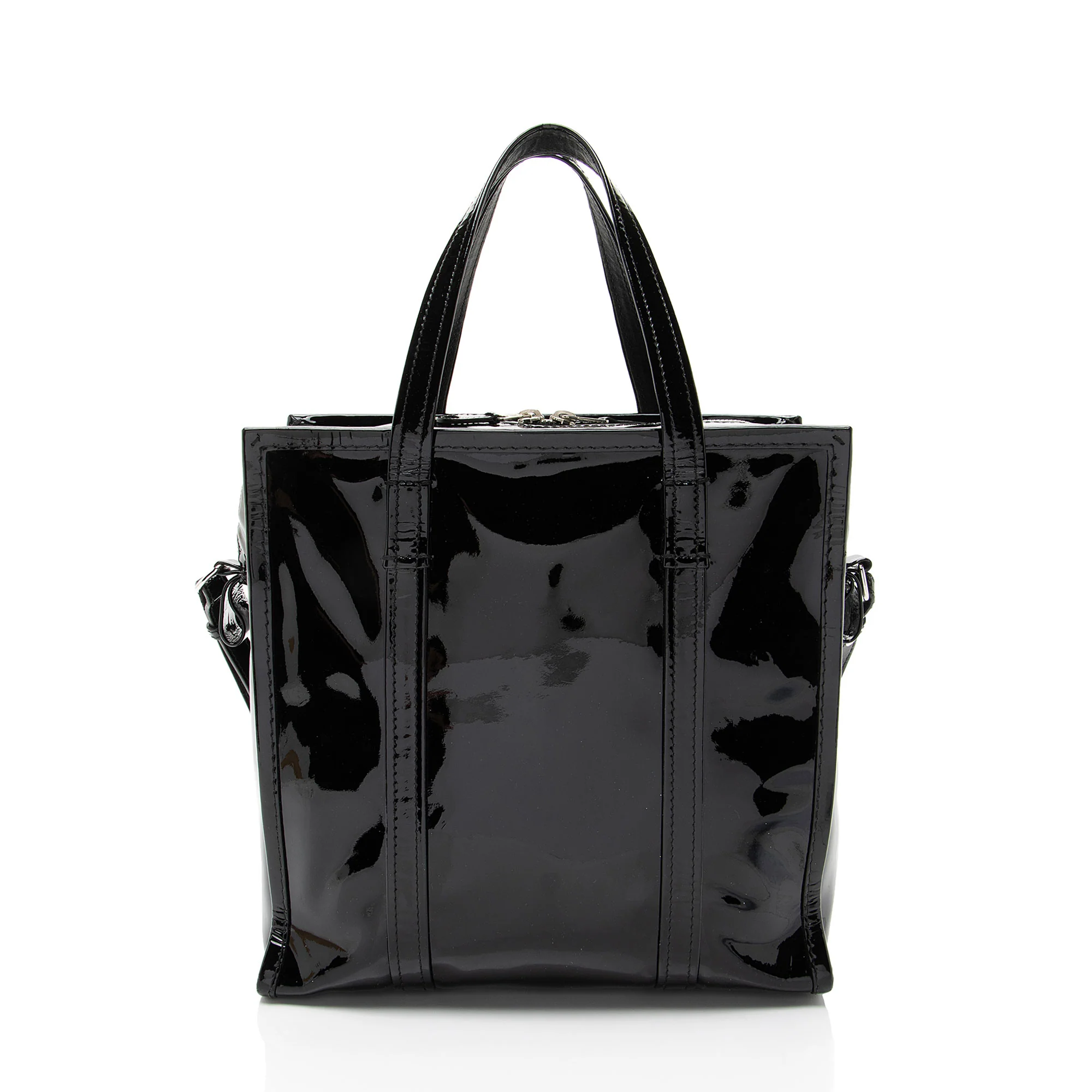 Balenciaga Patent Leather Bazar Small Shopper Tote - Image 3