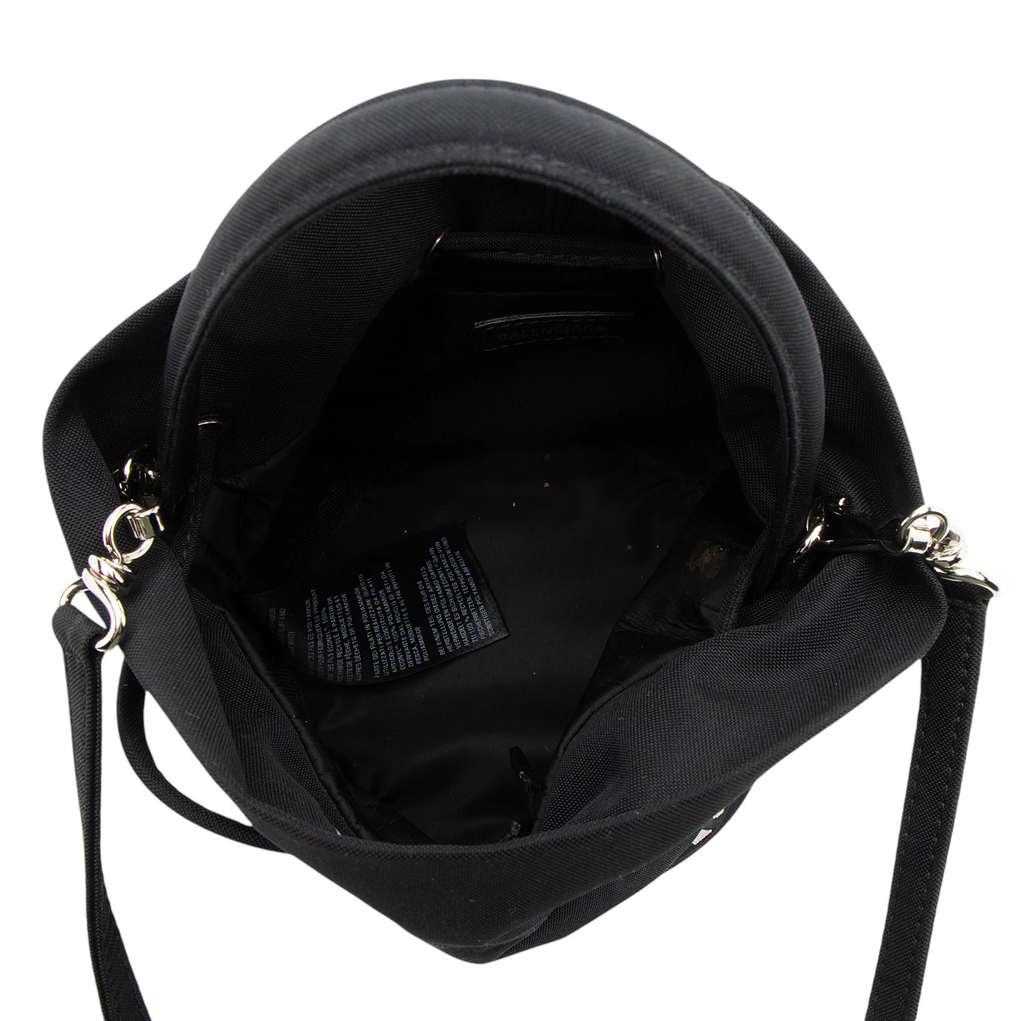 Balenciaga Recycled Nylon Logo Wheel XS Bucket Bag - Image 7