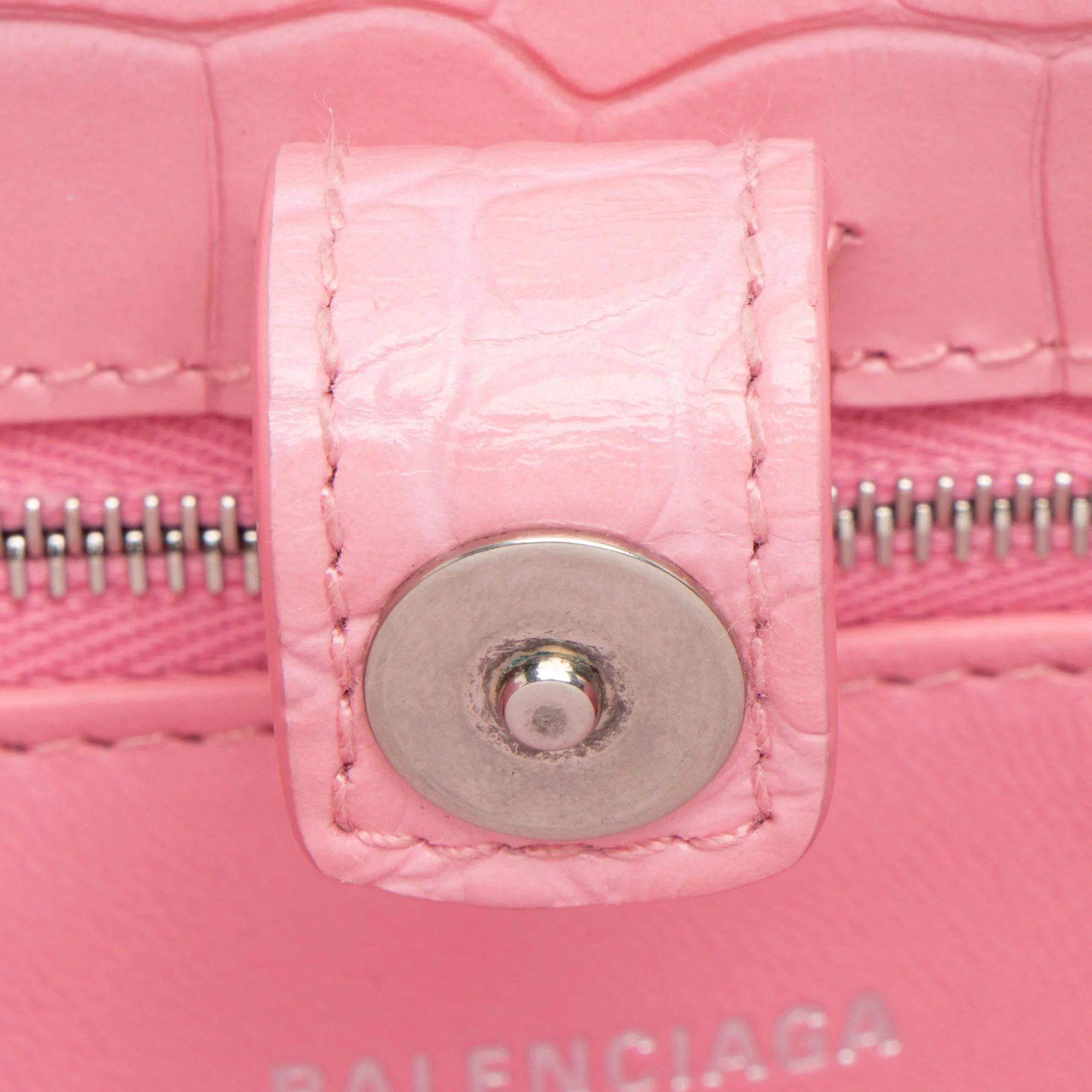 Balenciaga Shiny Croc Embossed Calfskin XX Small Shoulder Bag - Image 10