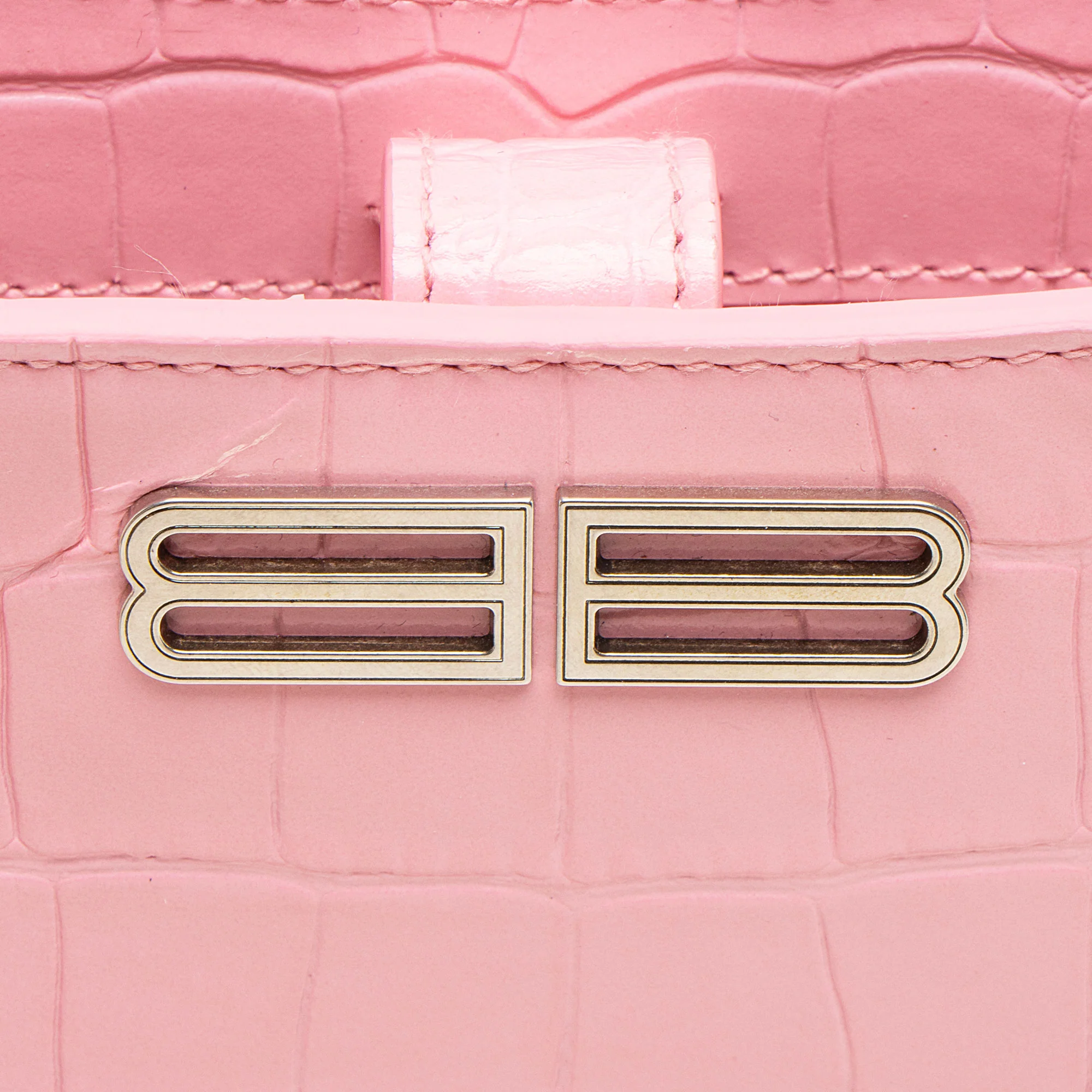 Balenciaga Shiny Croc Embossed Calfskin XX Small Shoulder Bag - Image 9