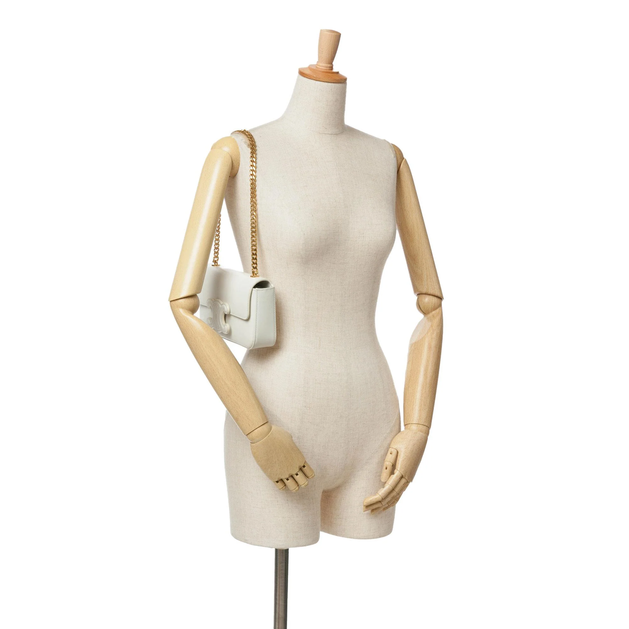 Celine Shiny Calfskin Claude Chain Shoulder Bag - Image 5