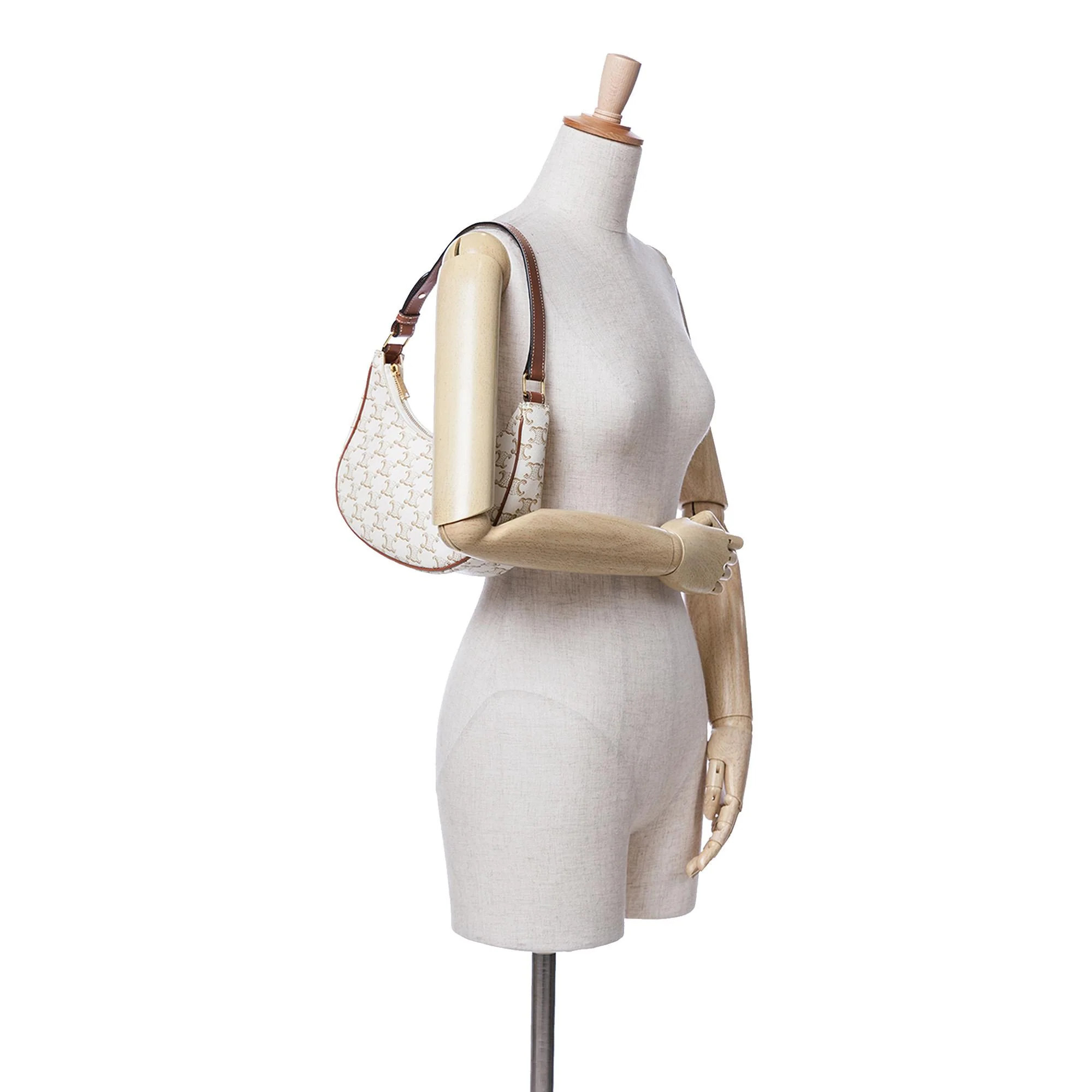 Celine Triomphe Coated Canvas Ava Shoulder Bag - Image 5