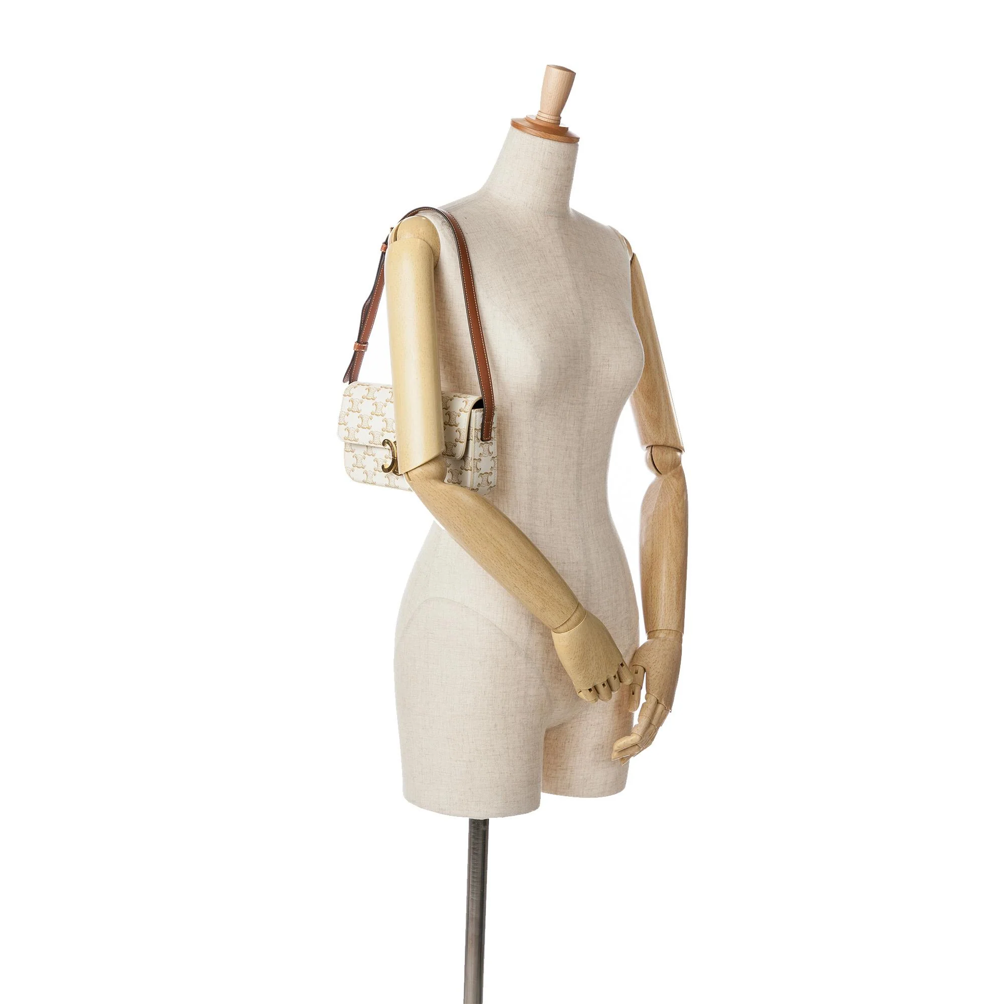 Celine Triomphe Coated Canvas Claude Shoulder Bag - Image 5