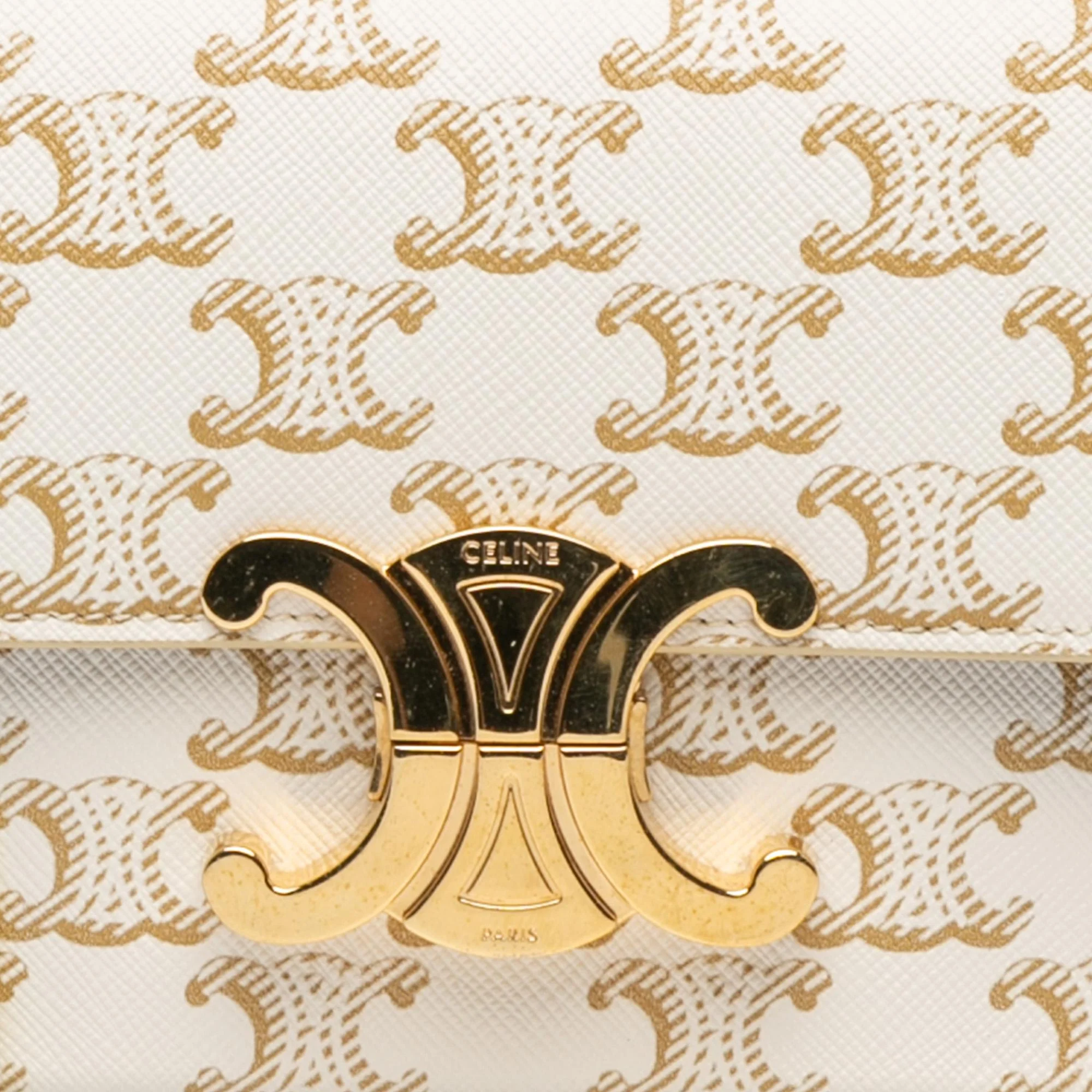 Celine Triomphe Coated Canvas Claude Shoulder Bag - Image 7