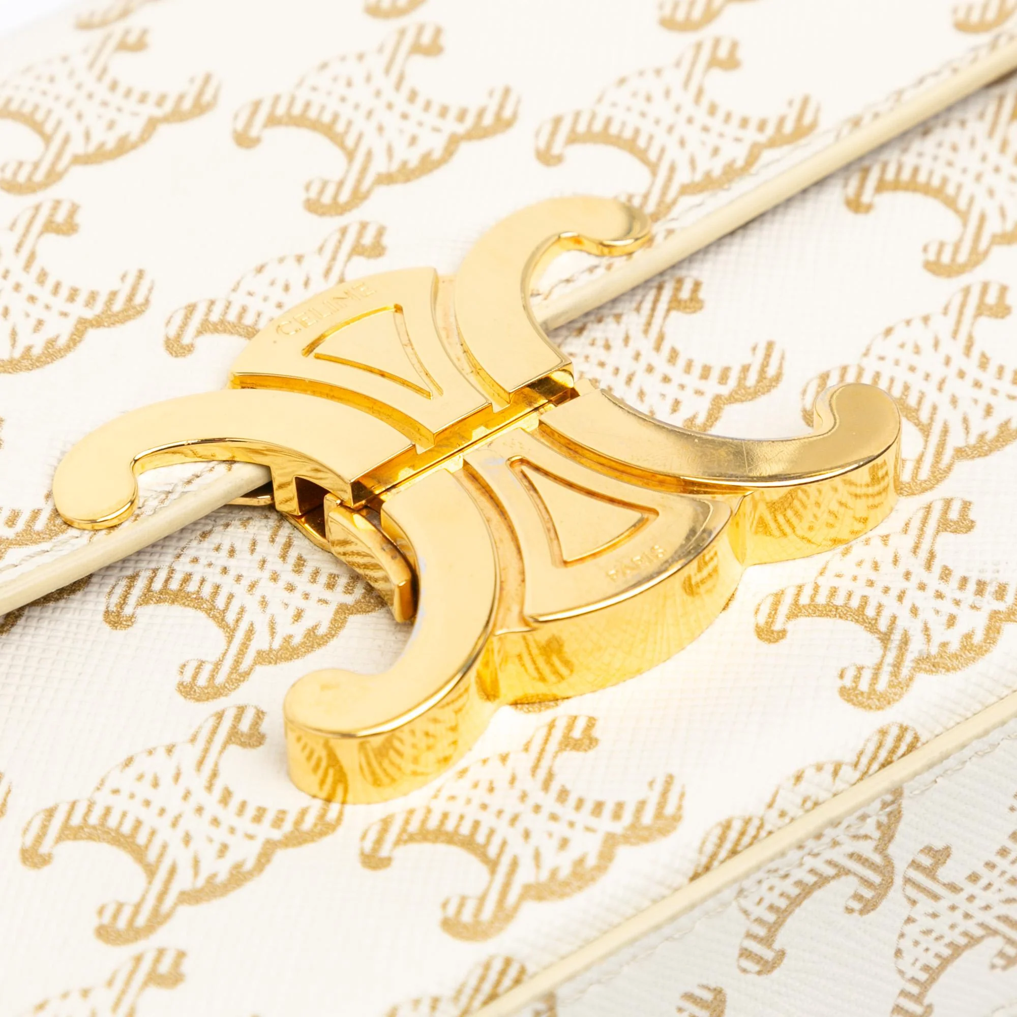 Celine Triomphe Coated Canvas Claude Shoulder Bag - Image 7