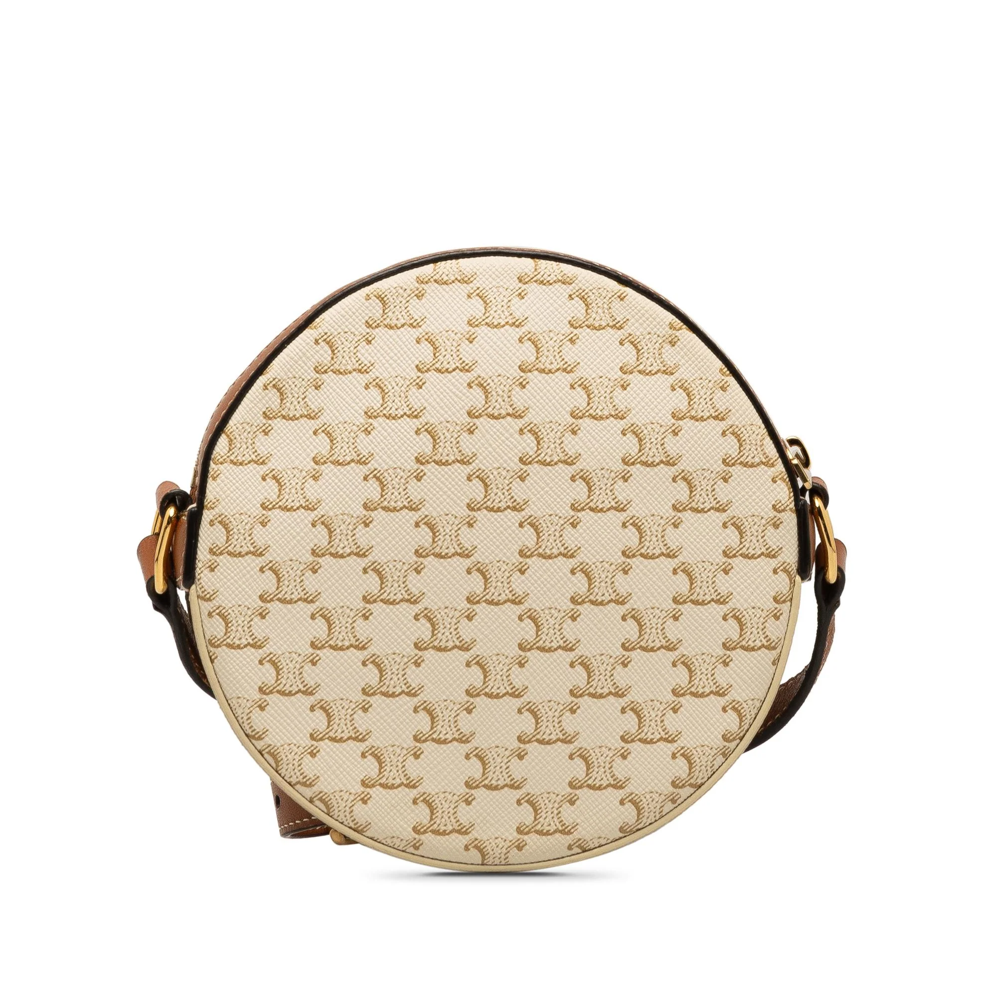 Celine Triomphe Round Purse on Strap - Image 3