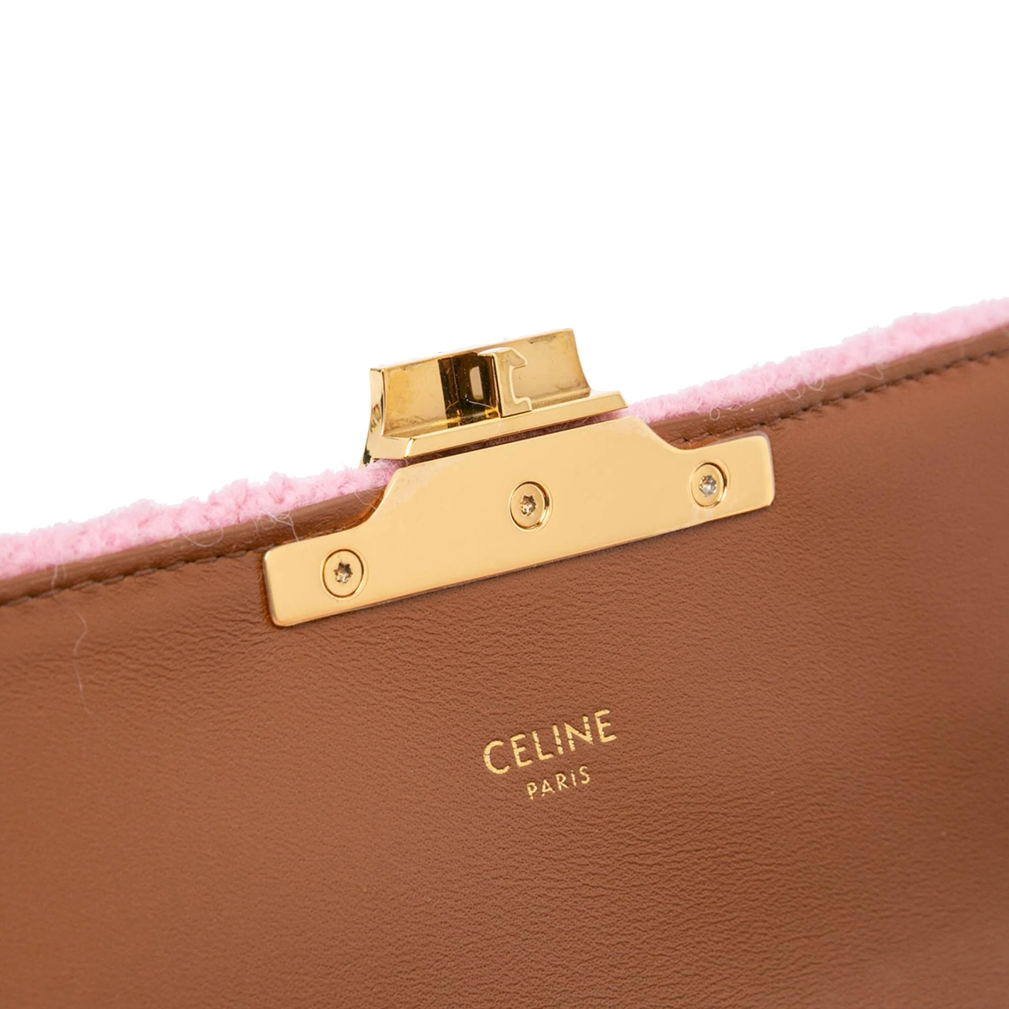 Celine Triomphe Tweed Claude Chain Shoulder Bag - Image 8