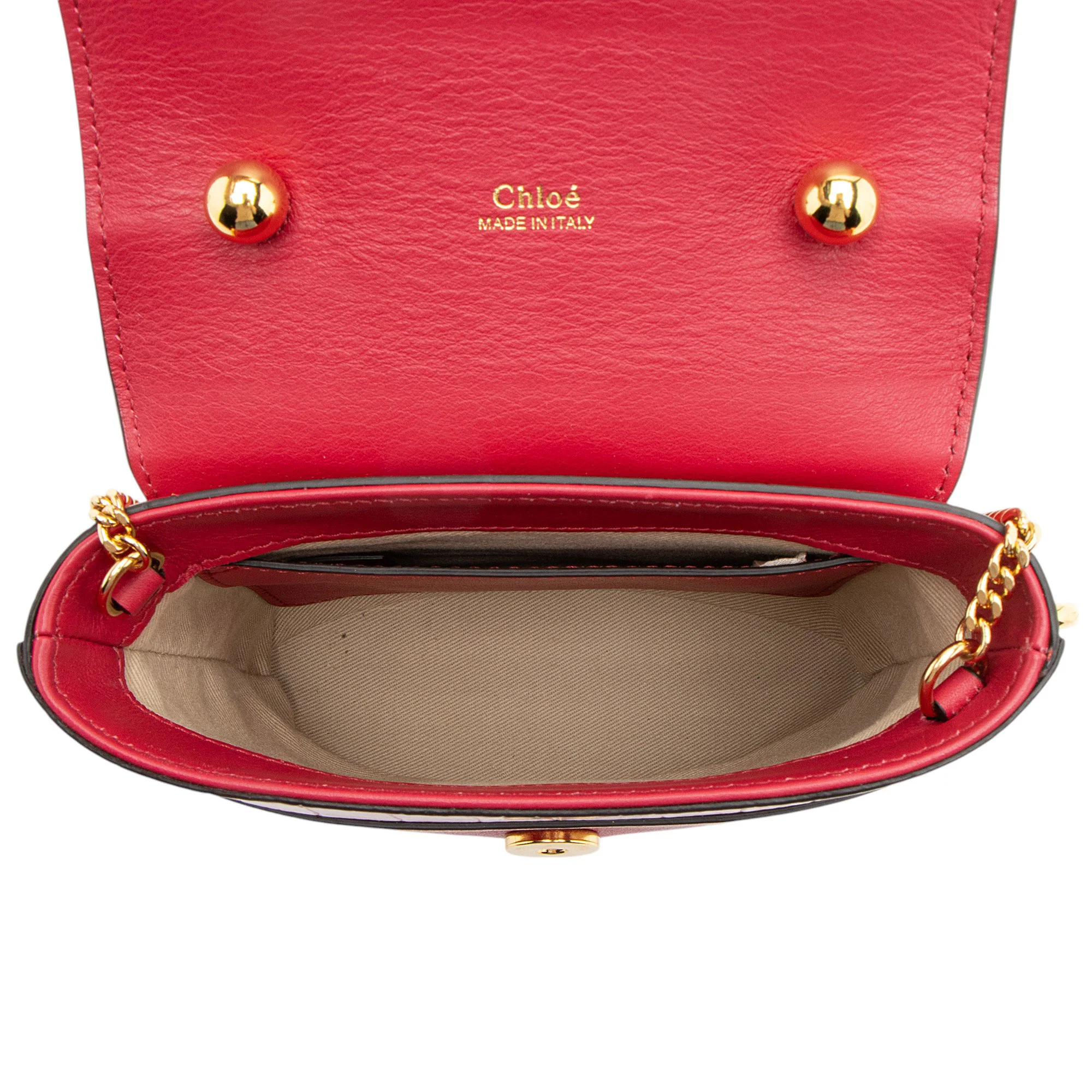 Chloe Croc Embossed Calfskin Aby Lock Small Top Handle - Image 7