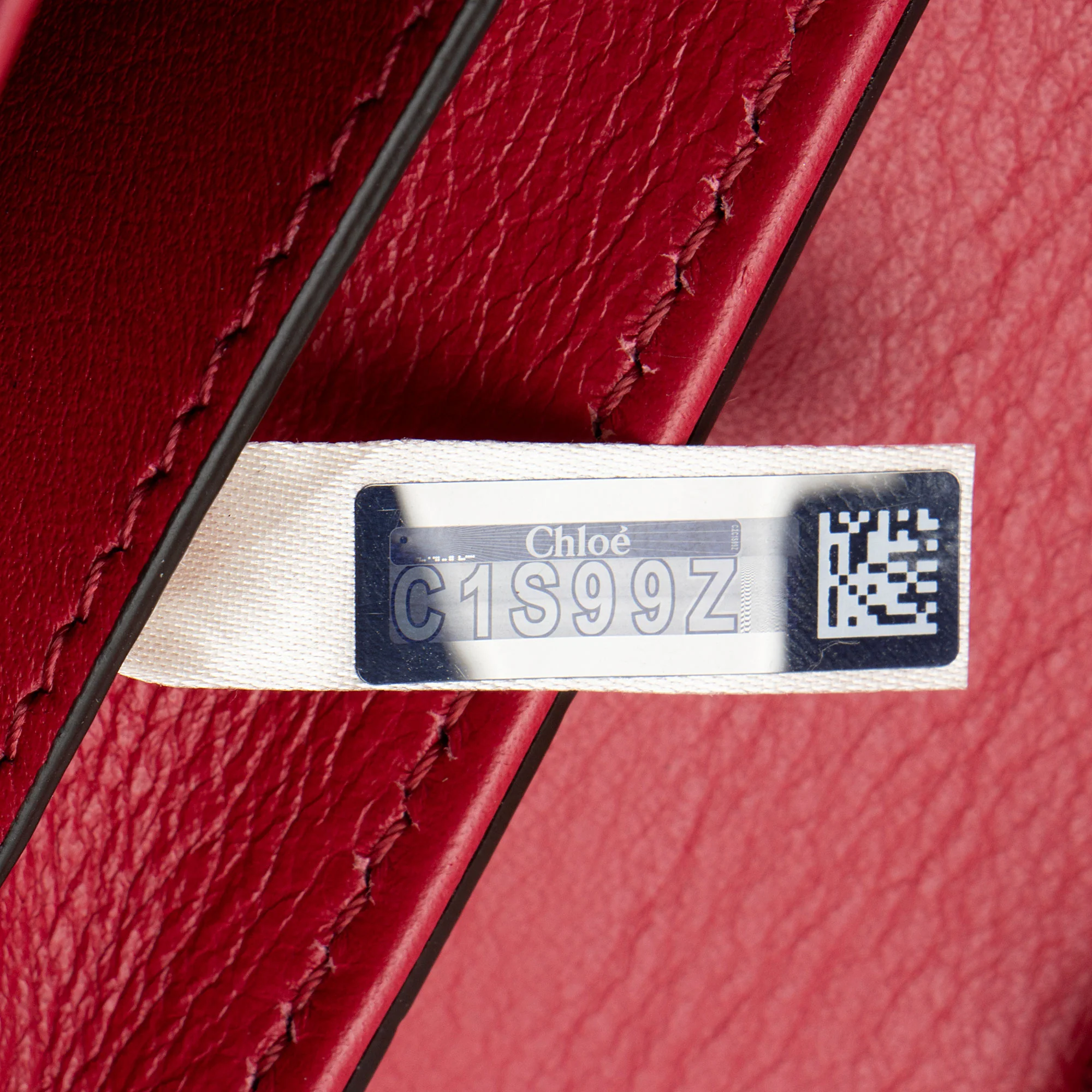 Chloe Croc Embossed Calfskin Aby Lock Small Top Handle - Image 9