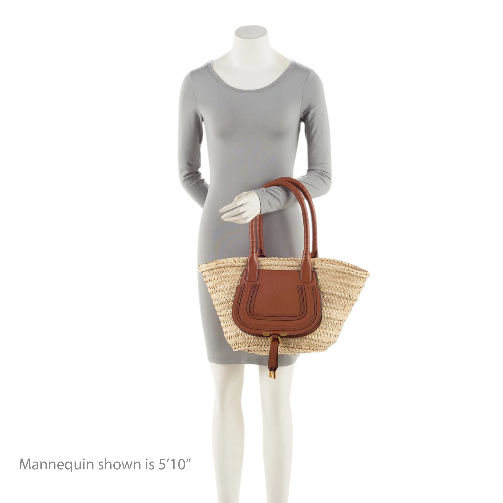 Chloe Raffia Marcie Basket E/W Tote - Image 5