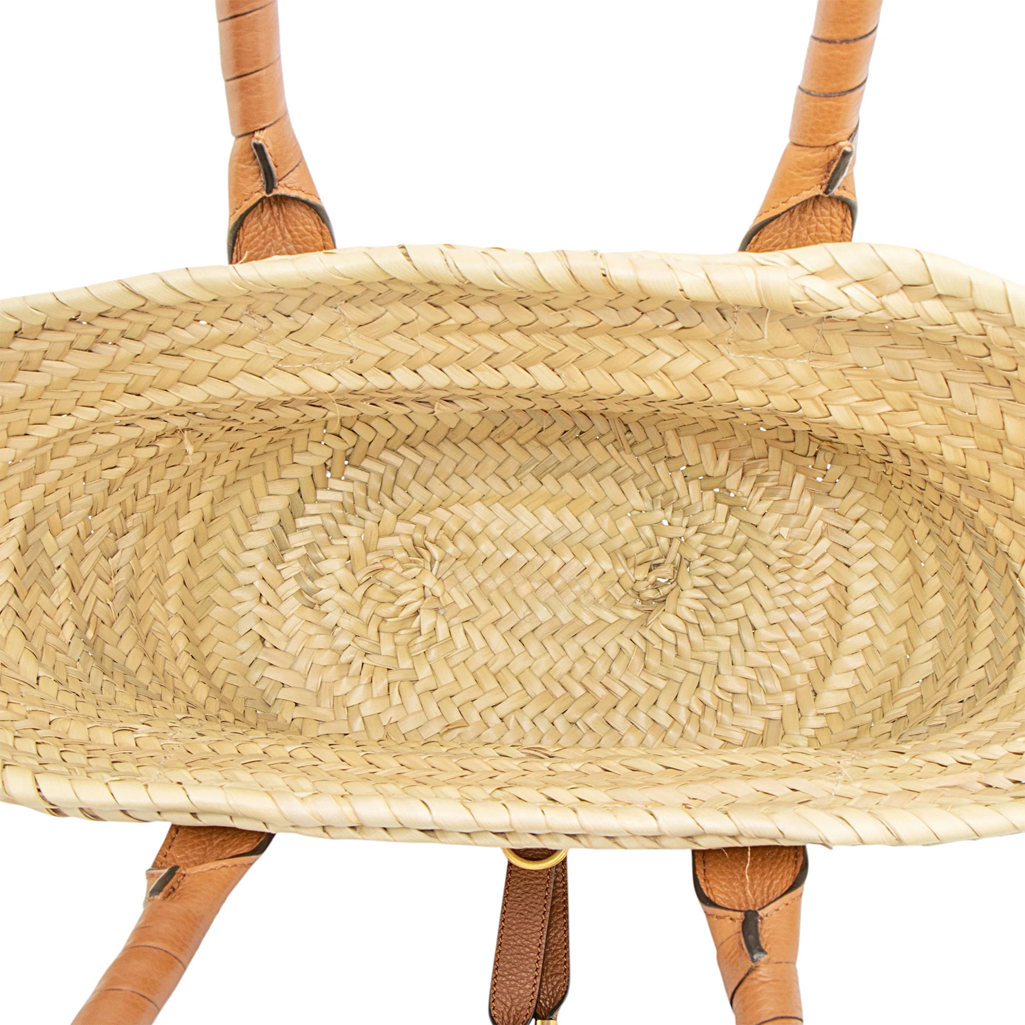 Chloe Raffia Marcie Basket E/W Tote - Image 7