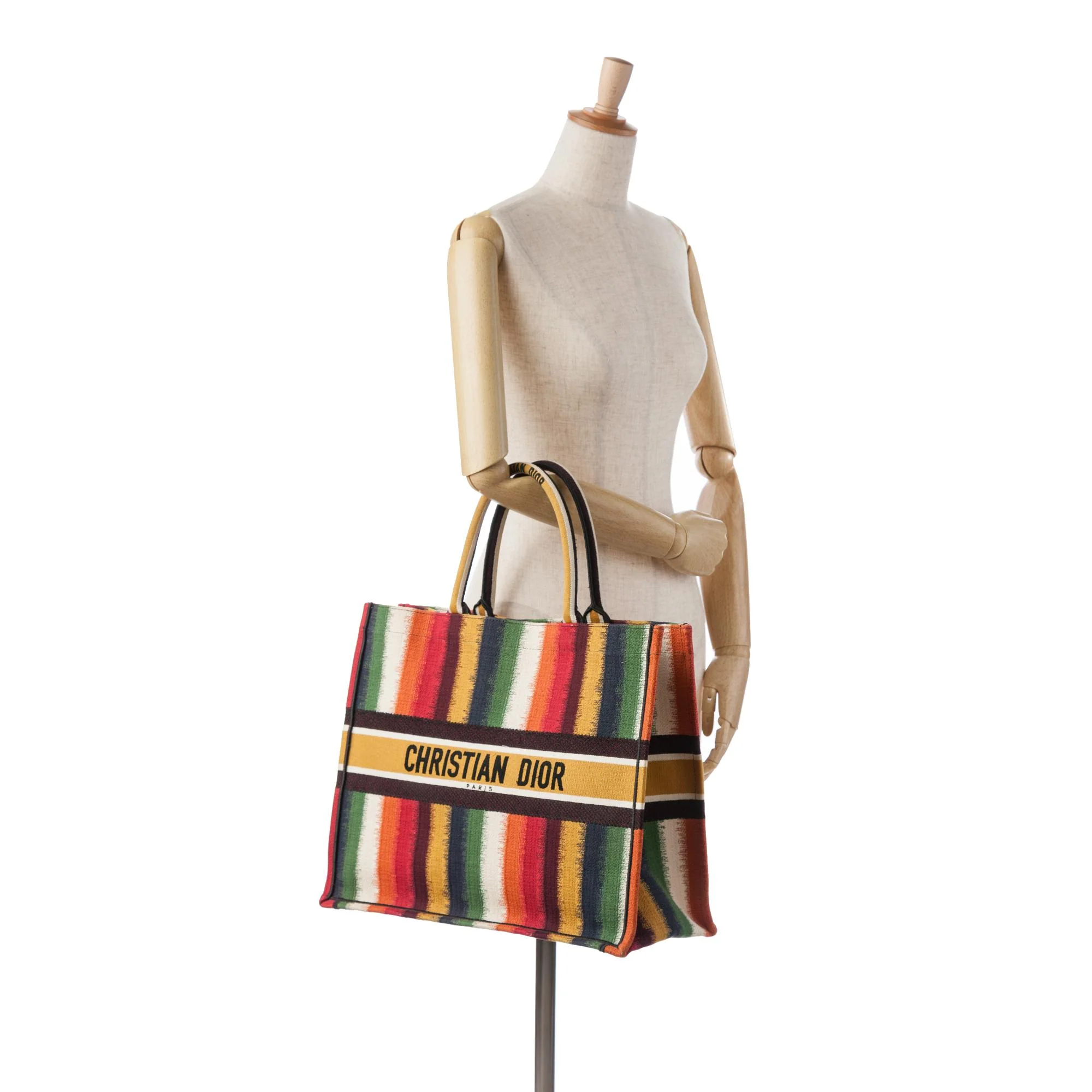Dior Large Striped Book Tote - Image 10