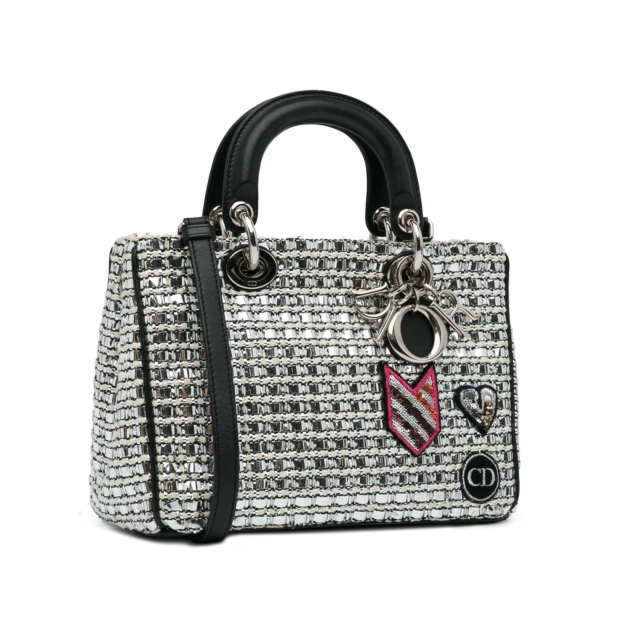 Dior Small Tweed Patch Diorissimo Tote - Image 3