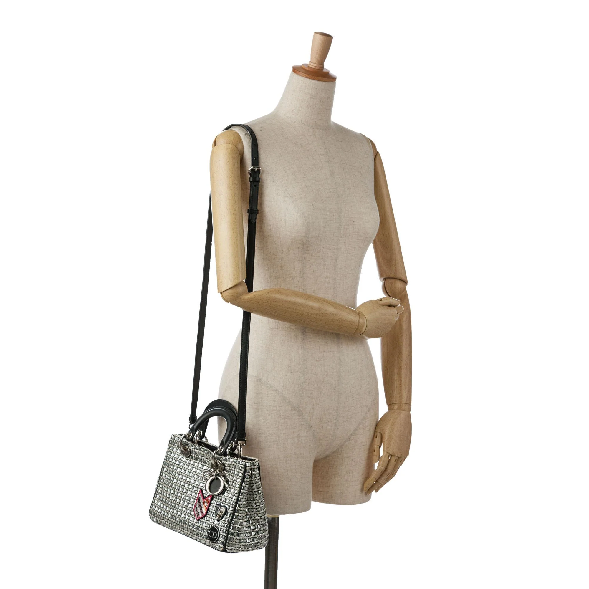 Dior Small Tweed Patch Diorissimo Tote - Image 5