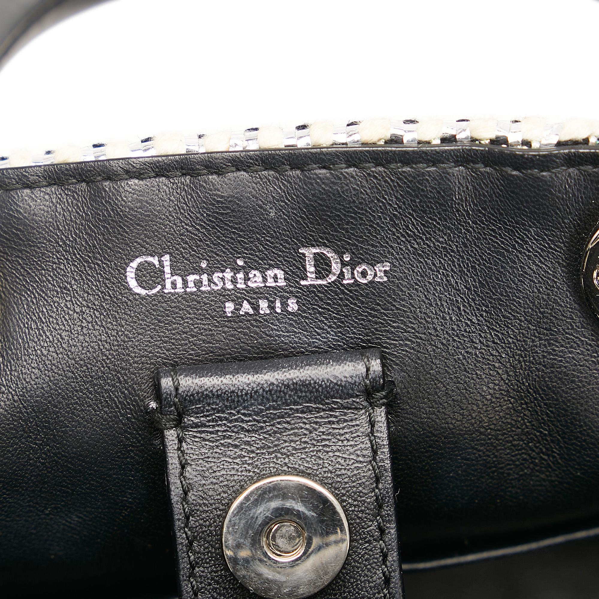 Dior Small Tweed Patch Diorissimo Tote - Image 8