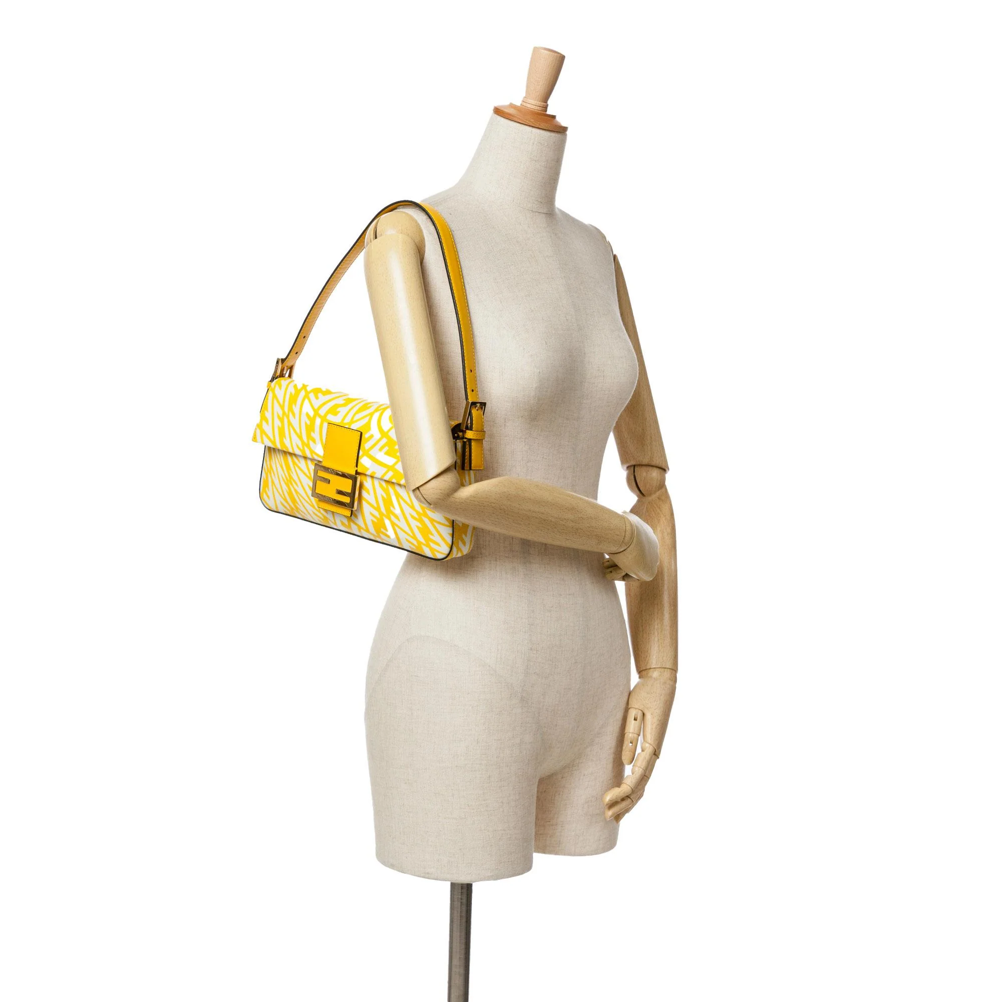 Fendi Sarah Coleman Zucca Coated Canvas 1997 Vertigo Baguette - Image 5