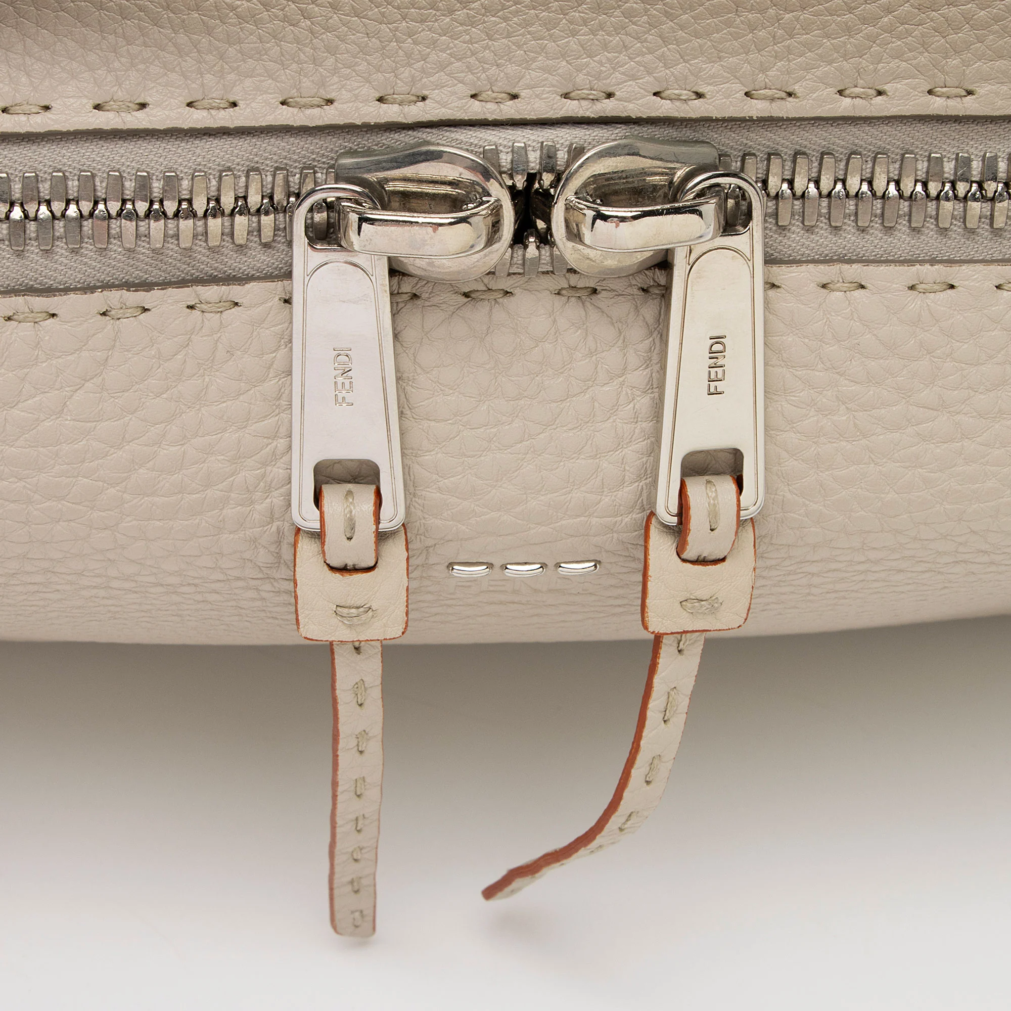 Fendi Selleria Leather Lei Boston Bag - Image 10