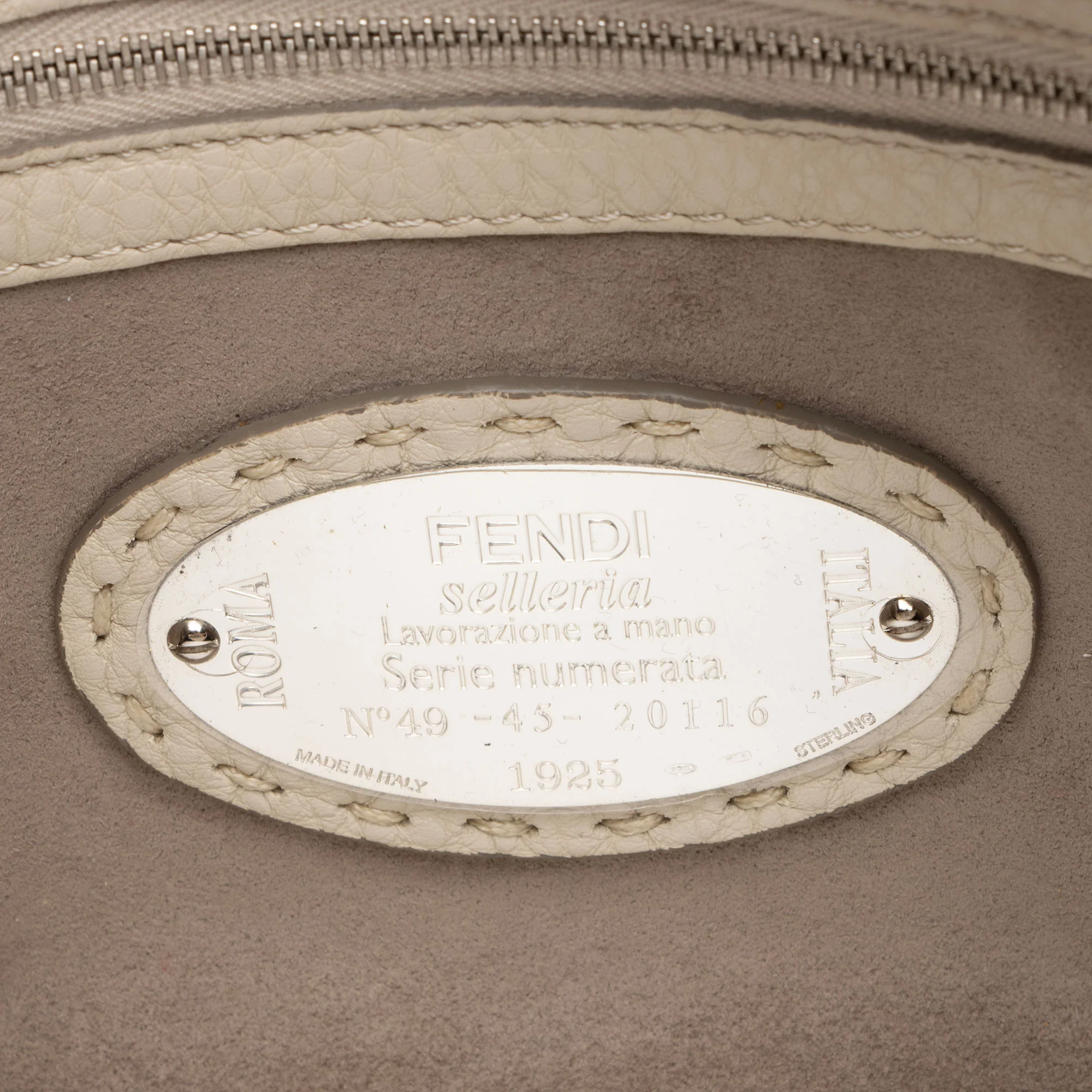 Fendi Selleria Leather Lei Boston Bag - Image 8