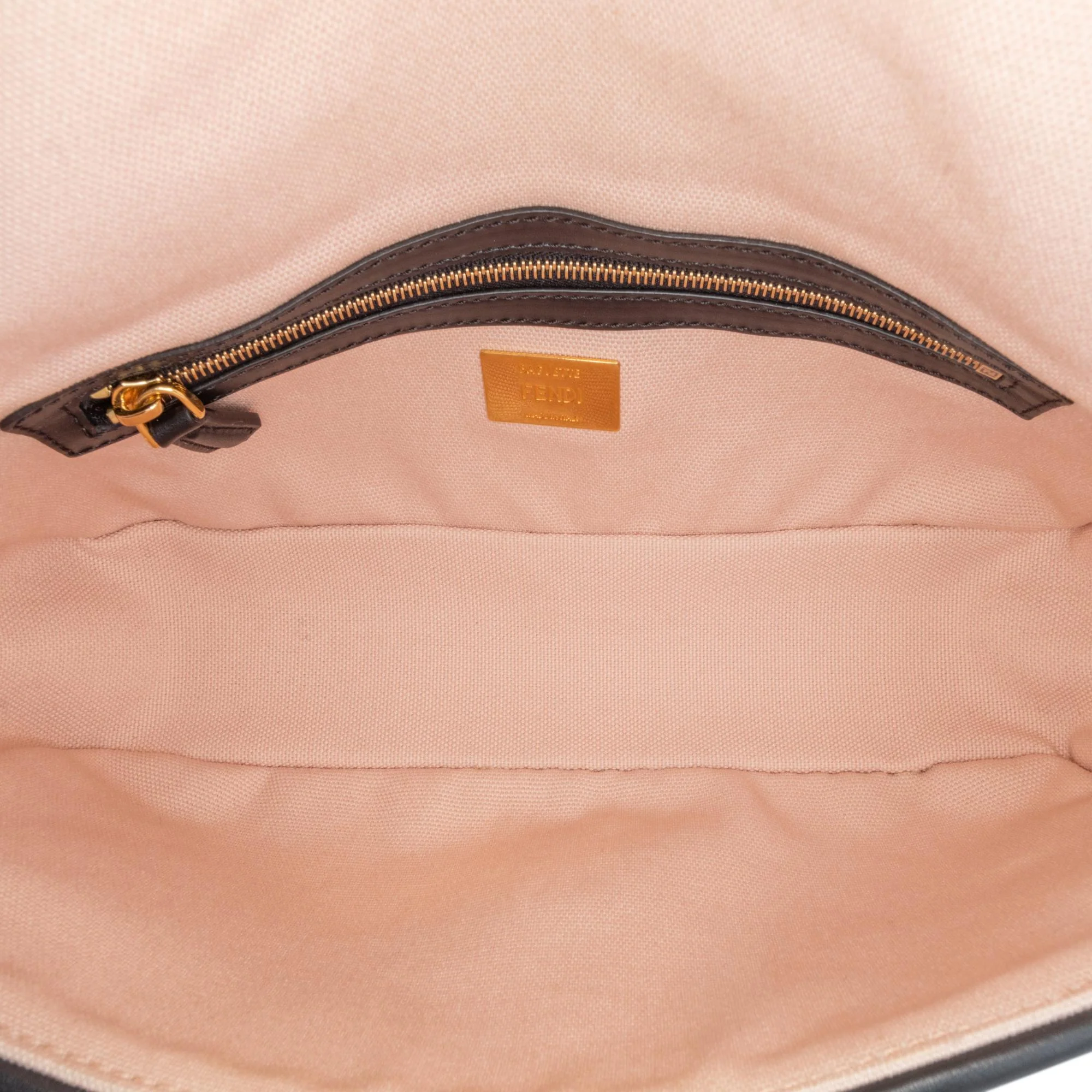 Fendi Zucca Embroidered Canvas Baguette Satchel - Image 4