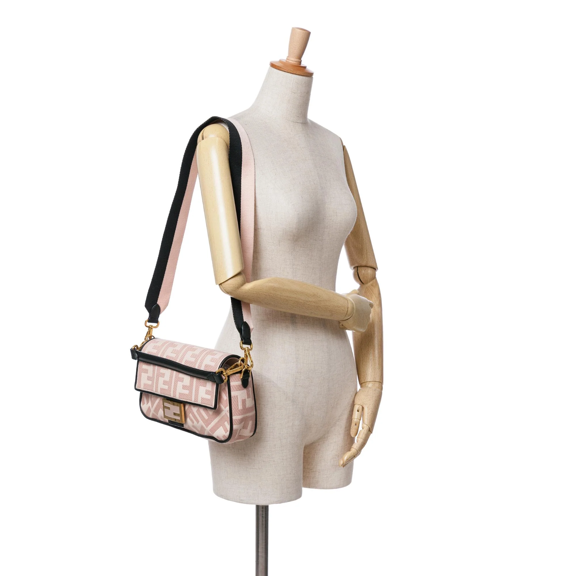 Fendi Zucca Embroidered Canvas Baguette Satchel - Image 5