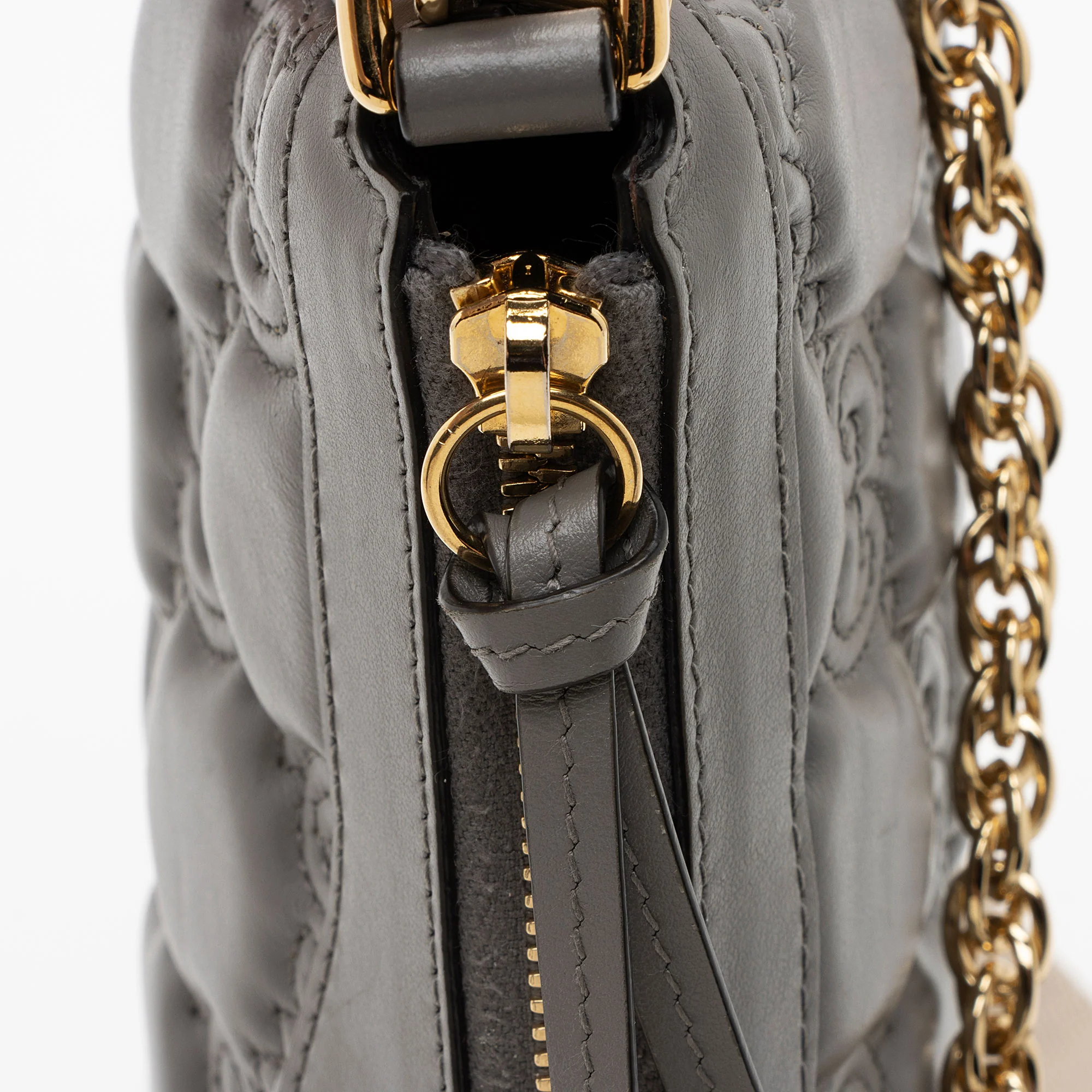 Gucci Jumbo GG Matelasse Leather Chain Small Crossbody - Image 9