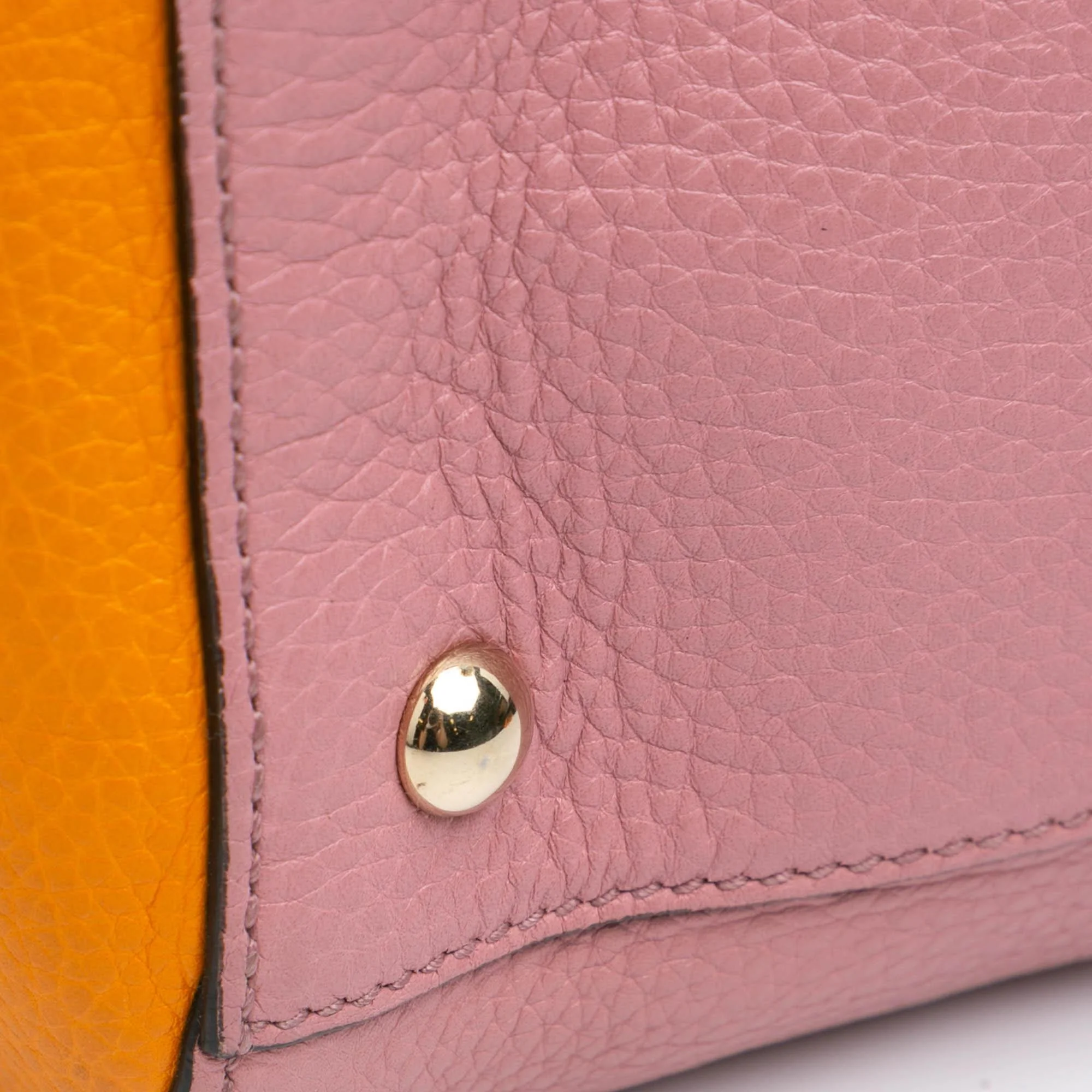 Gucci Medium Bicolor Calfskin Bamboo Shopper Satchel - Image 10