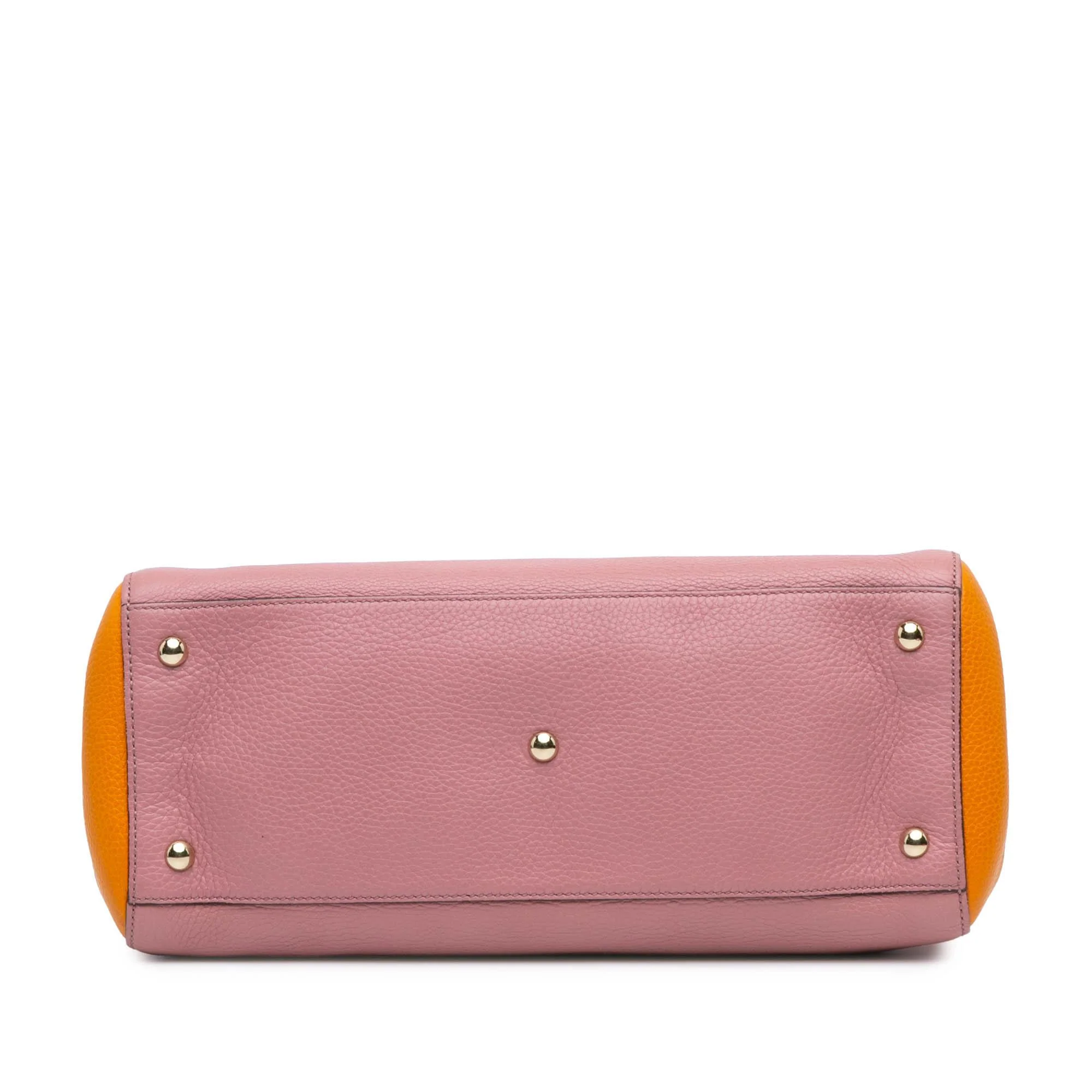 Gucci Medium Bicolor Calfskin Bamboo Shopper Satchel - Image 3