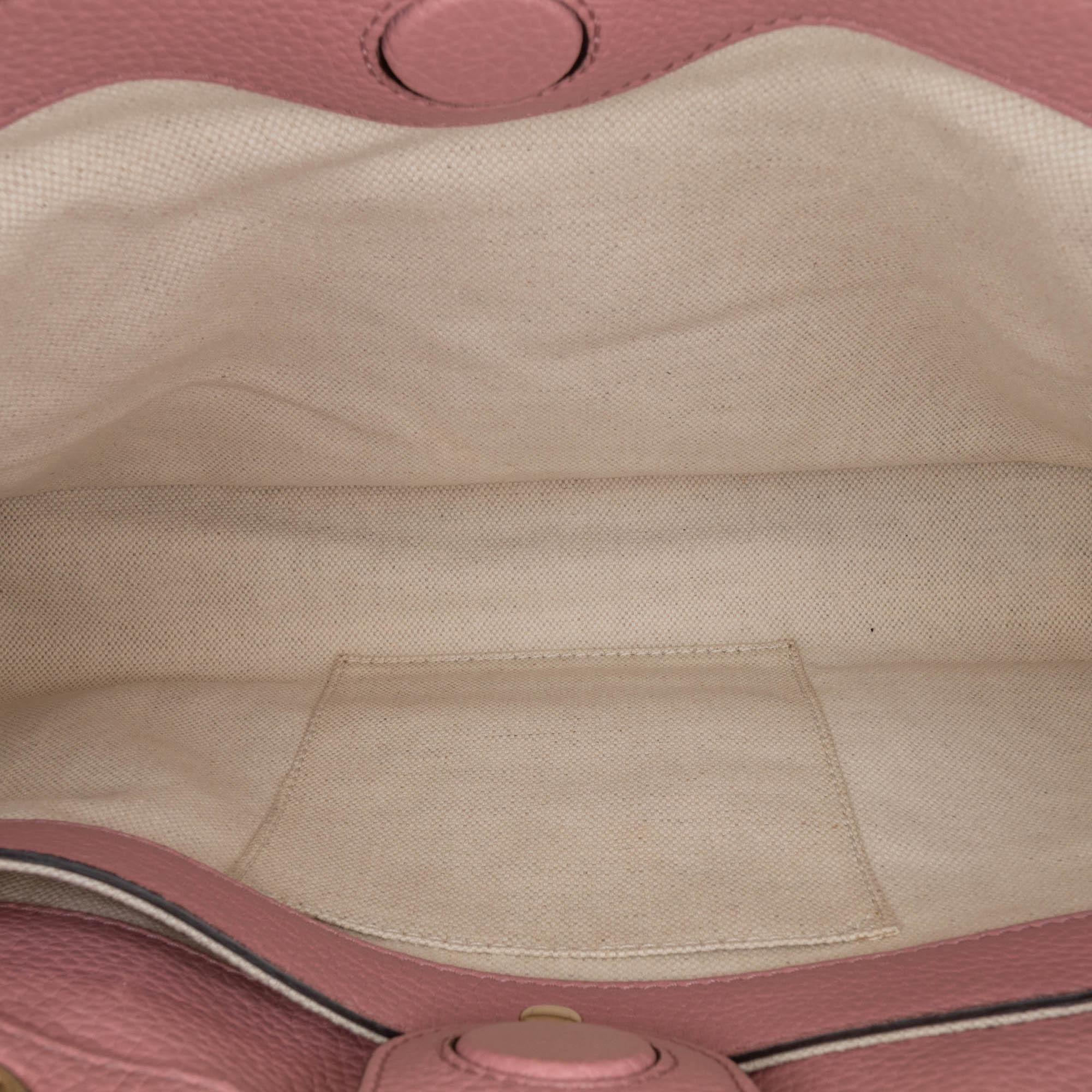 Gucci Medium Bicolor Calfskin Bamboo Shopper Satchel - Image 8