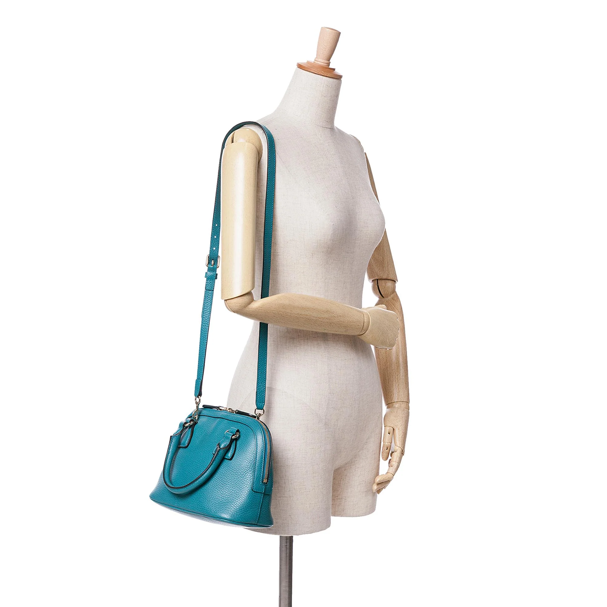 Gucci Mini Leather GG Charm Dome Satchel - Image 5