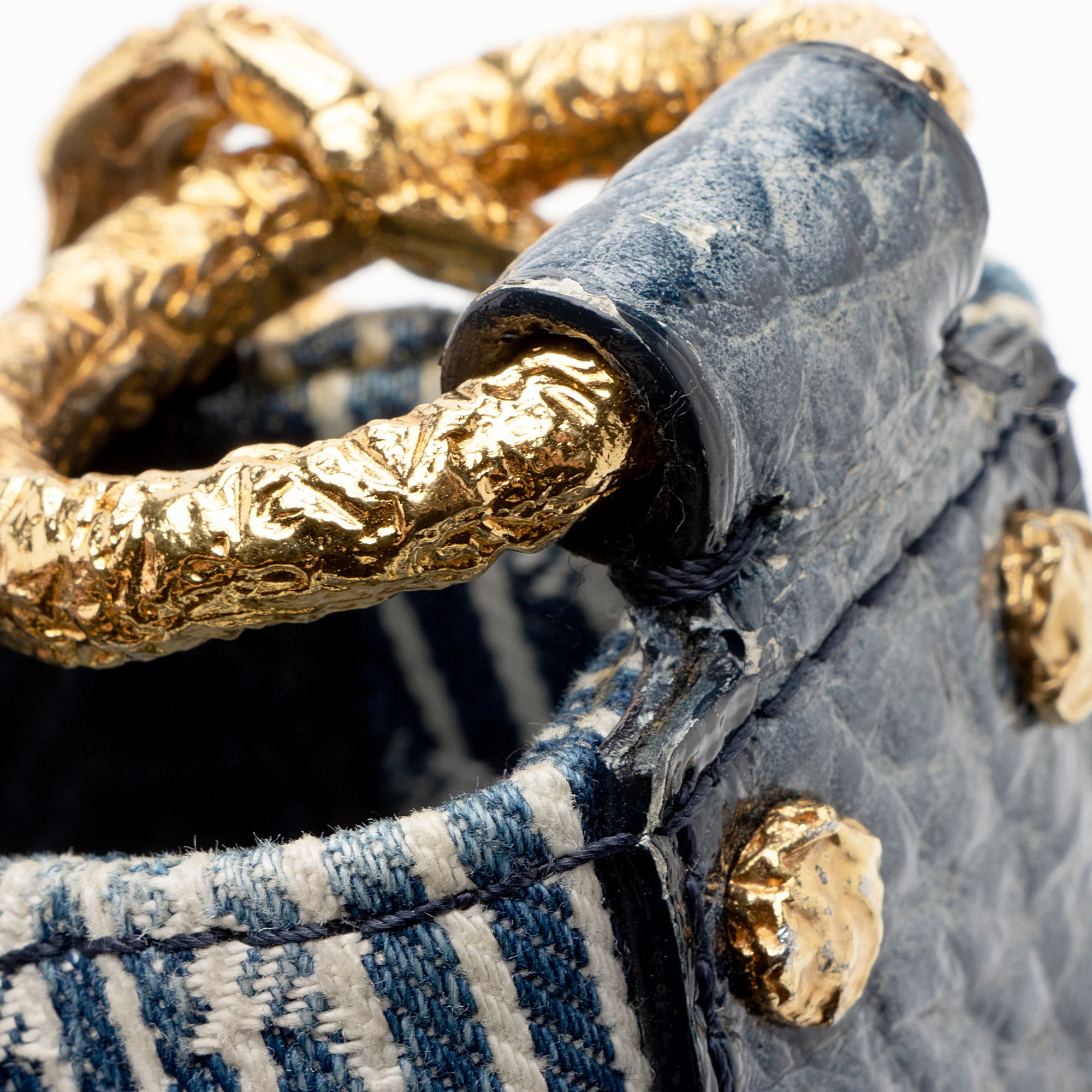 Louis Vuitton Limited Edition Monogram Denim Polka Dot Corsaire Tote - Image 10