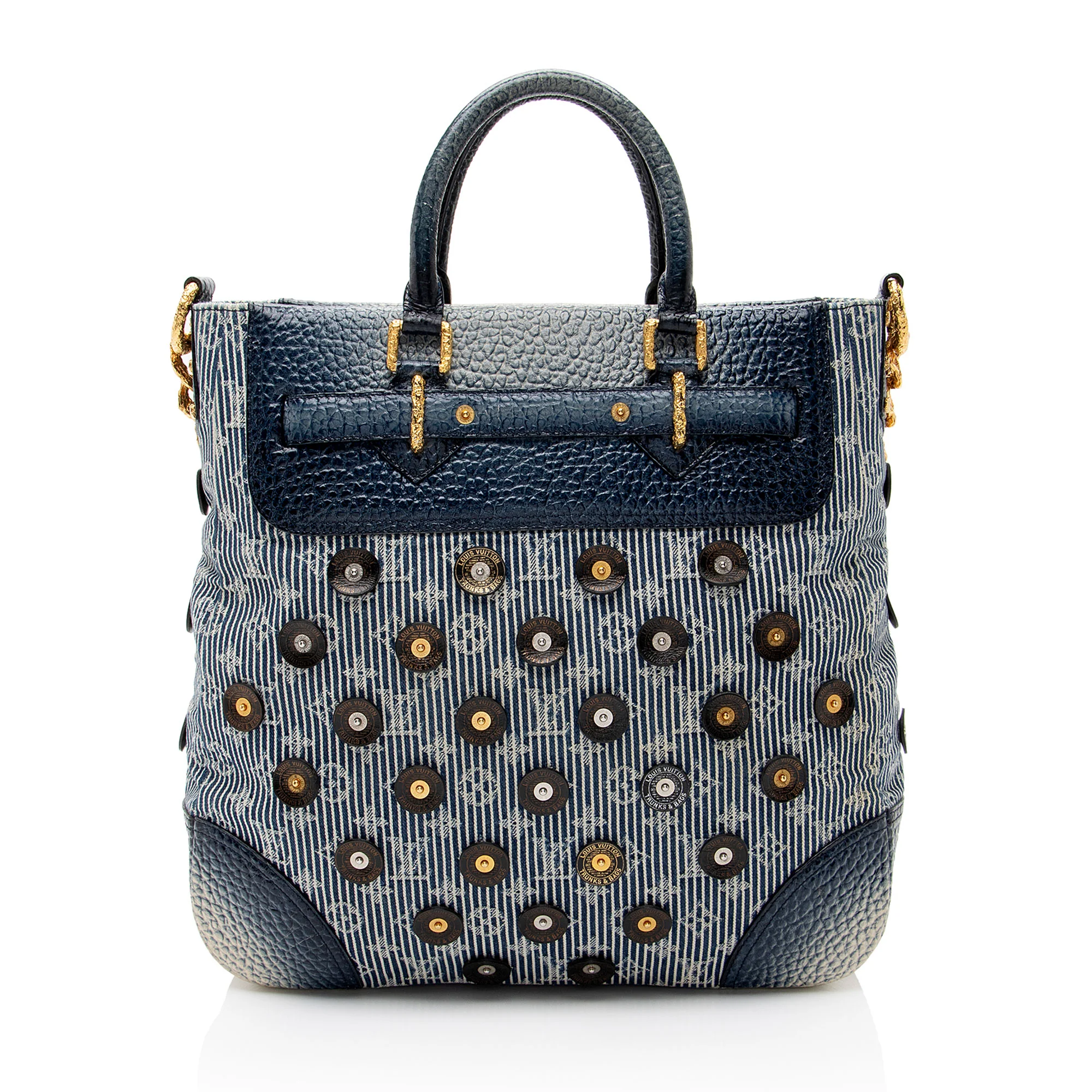 Louis Vuitton Limited Edition Monogram Denim Polka Dot Corsaire Tote - Image 3
