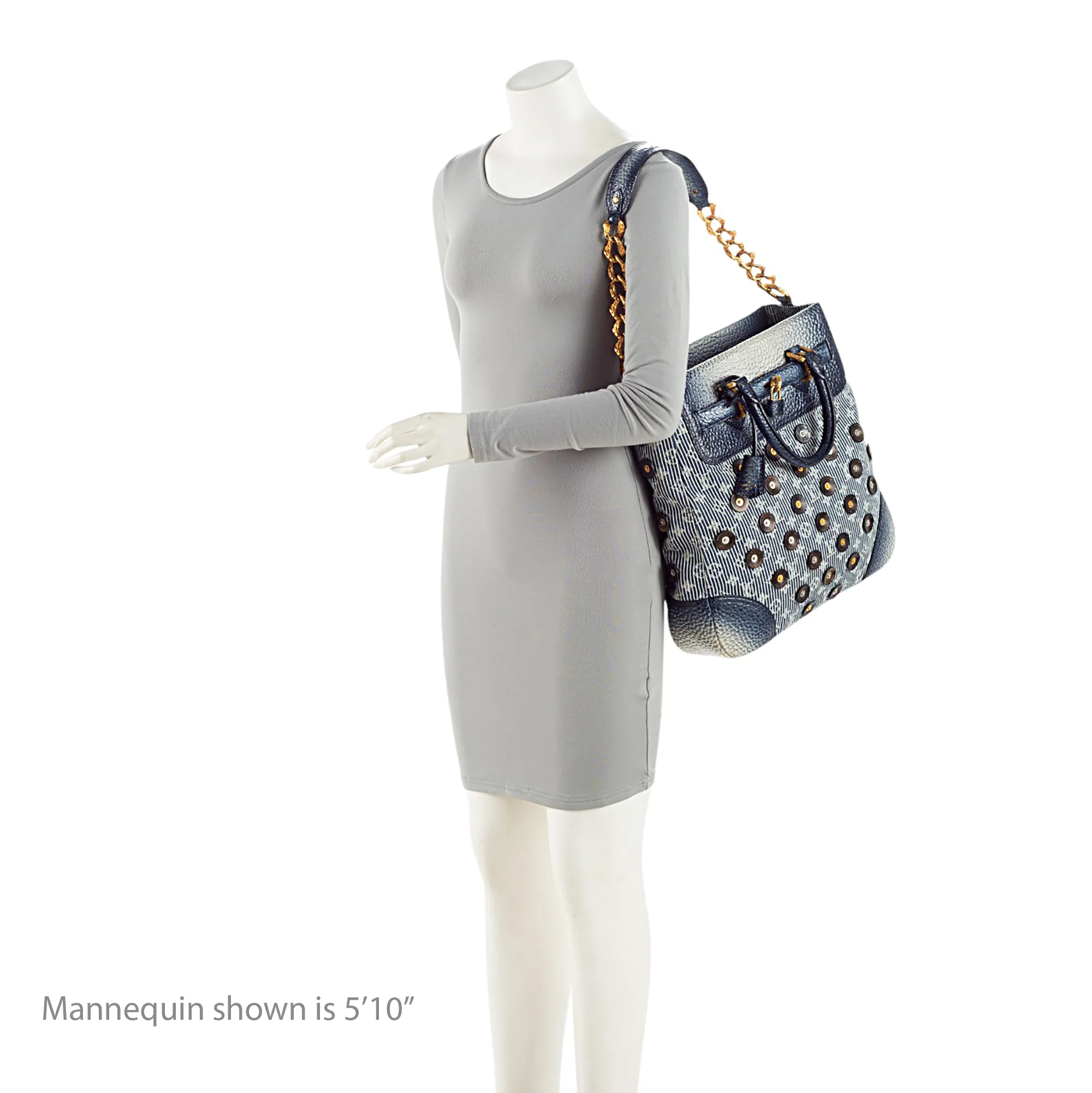Louis Vuitton Limited Edition Monogram Denim Polka Dot Corsaire Tote - Image 5