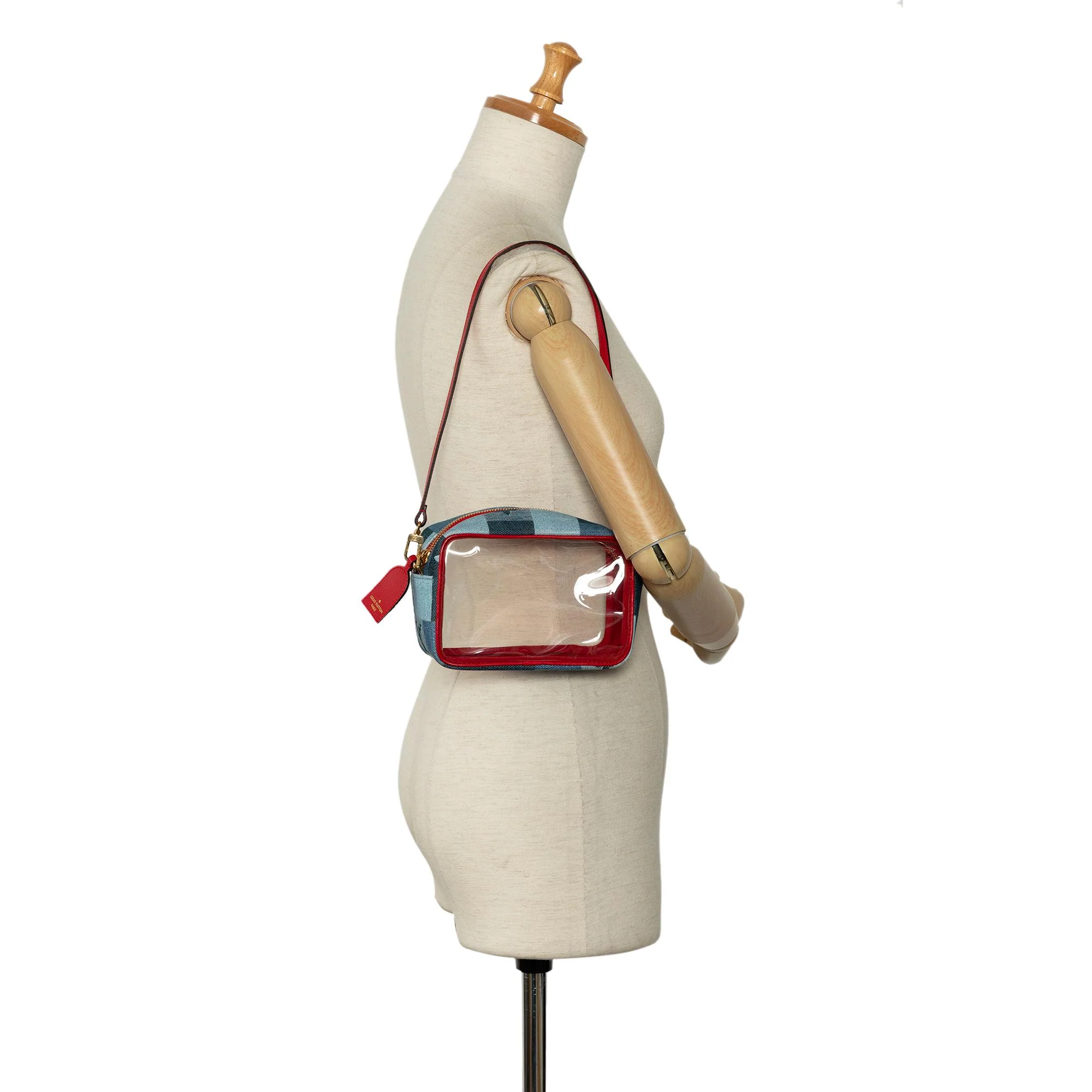 Louis Vuitton Monogram Denim Patchwork Beach Pouch - Image 5