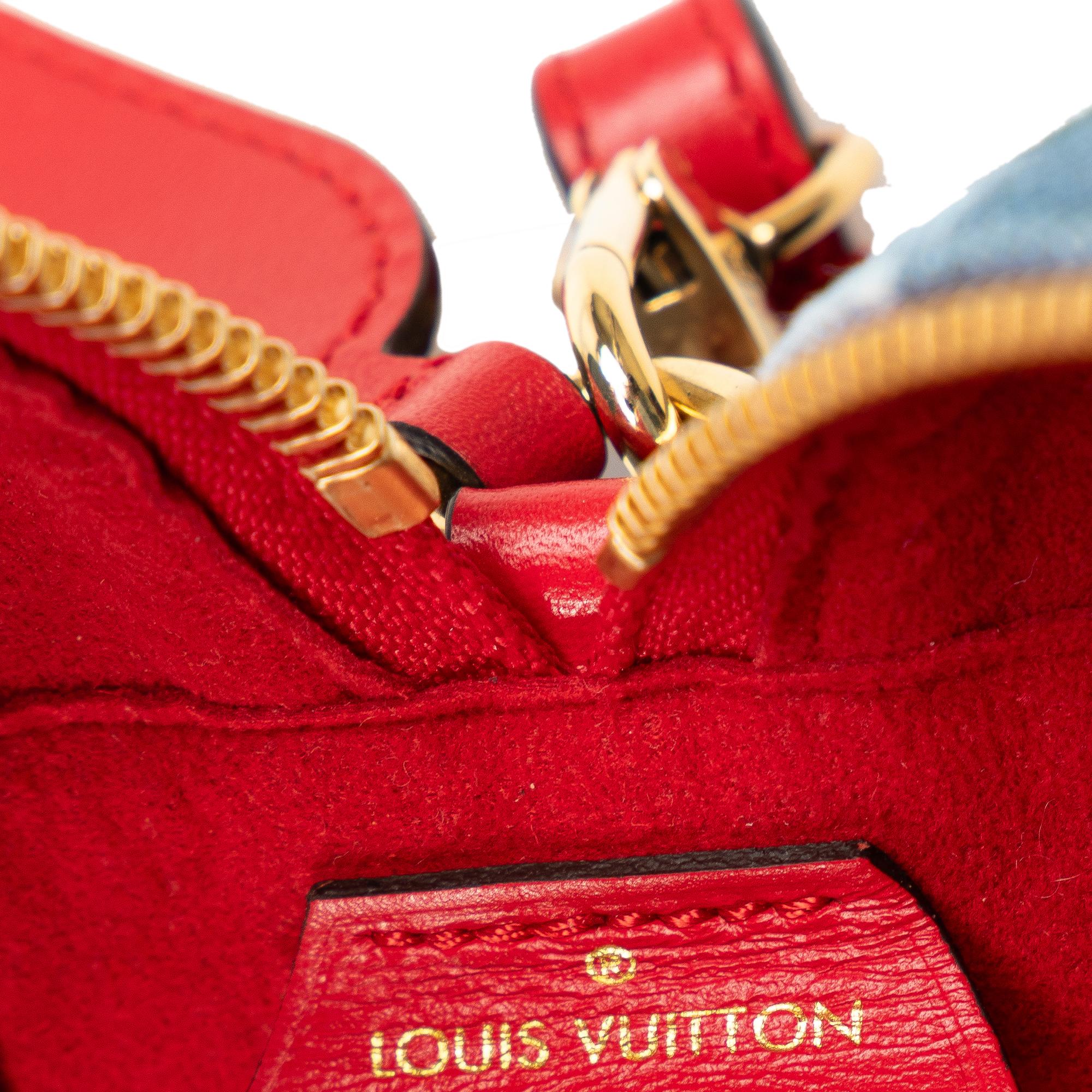 Louis Vuitton Monogram Denim Patchwork Beach Pouch - Image 8