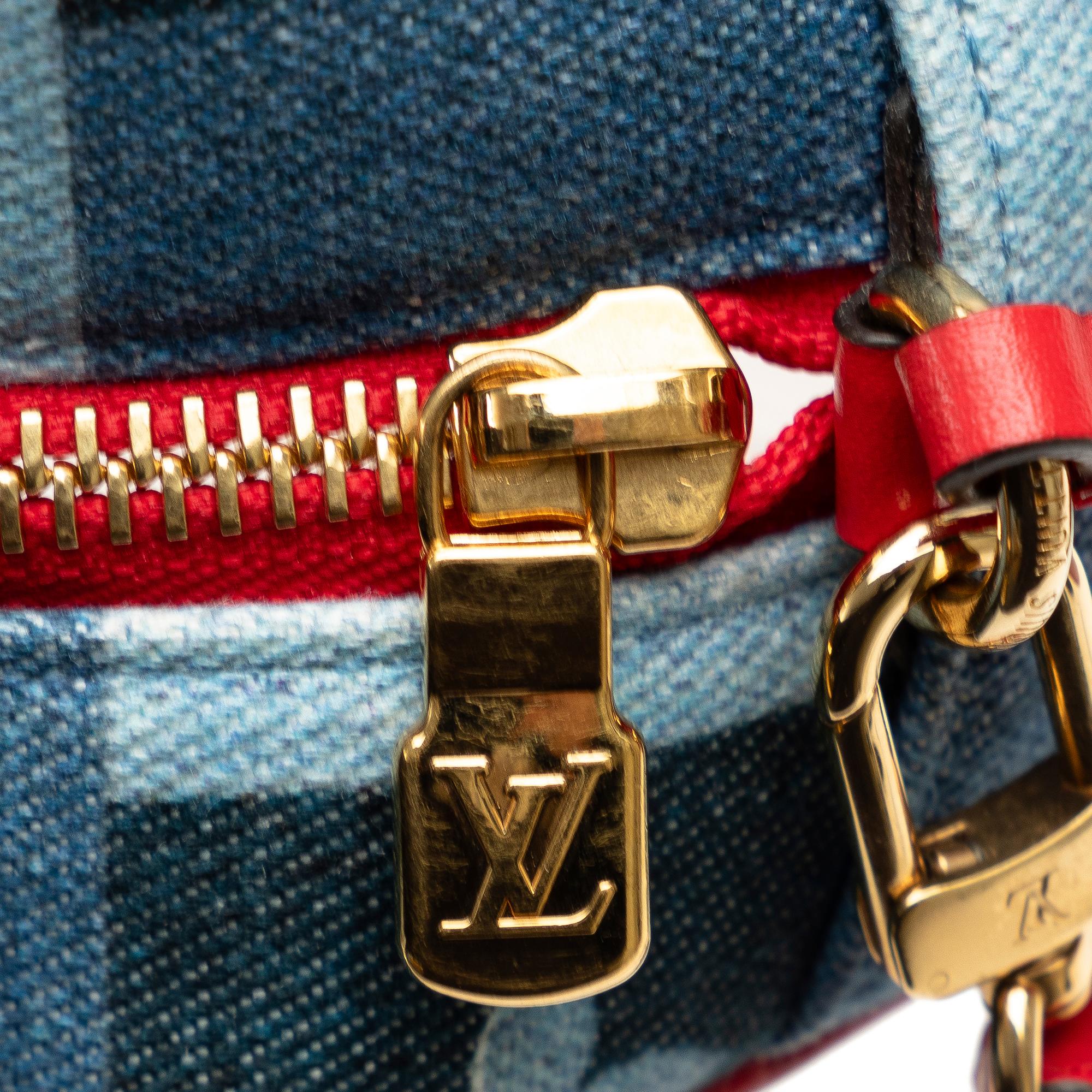 Louis Vuitton Monogram Denim Patchwork Beach Pouch - Image 9