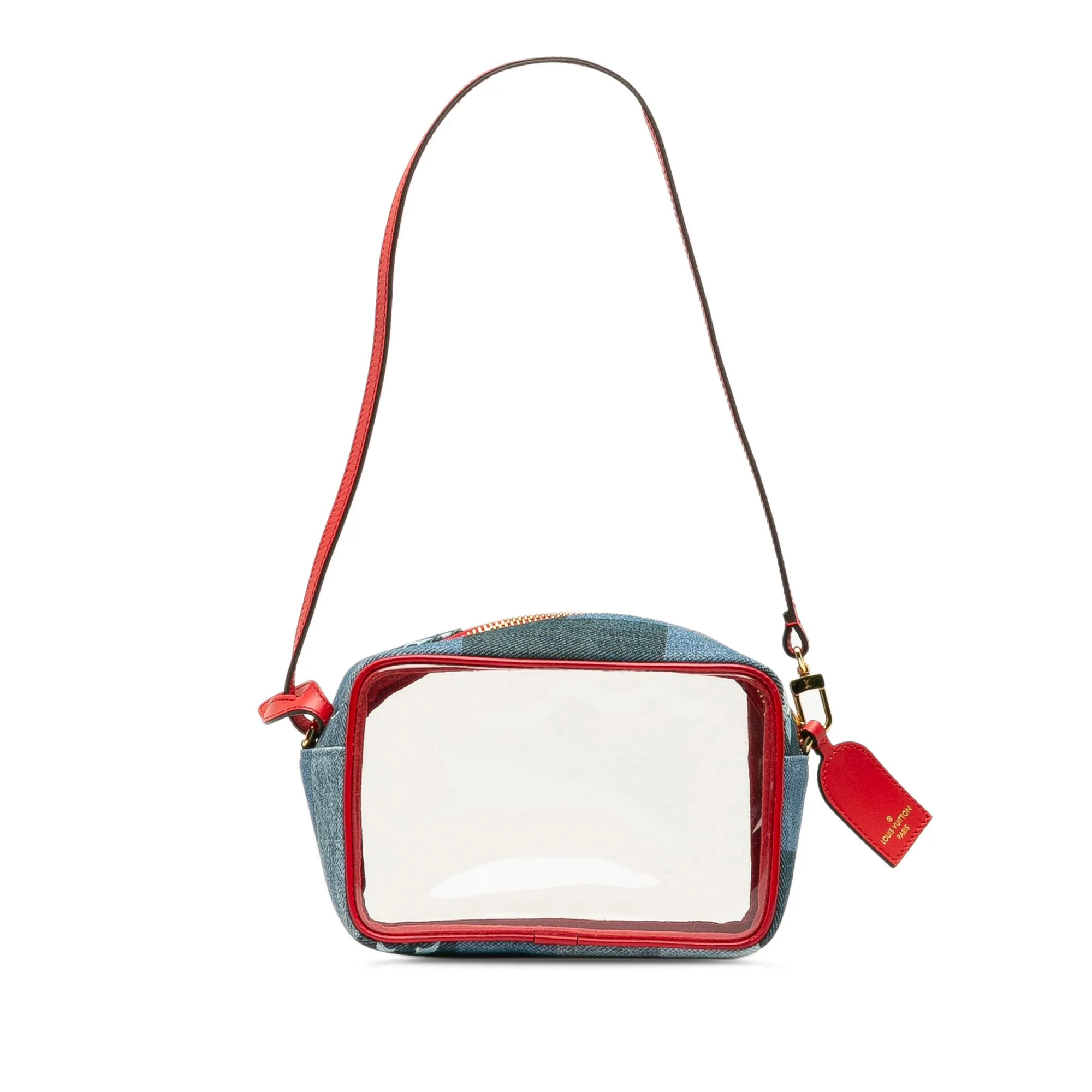 Louis Vuitton Monogram Denim Patchwork Beach Pouch - Image 3