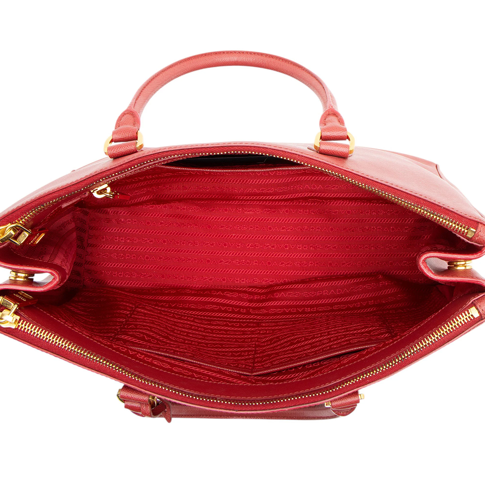 Prada Saffiano Lux Double Zip Medium Tote - Image 6