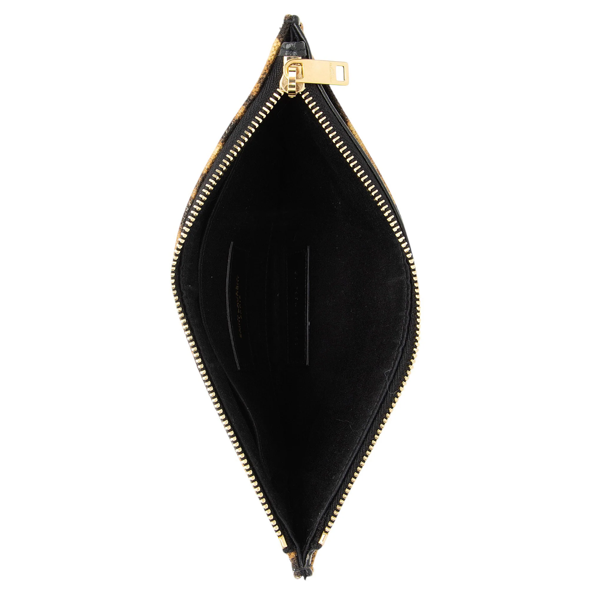 Saint Laurent Canvas Calfskin Leopard Monogram Bill Pouch - Image 5