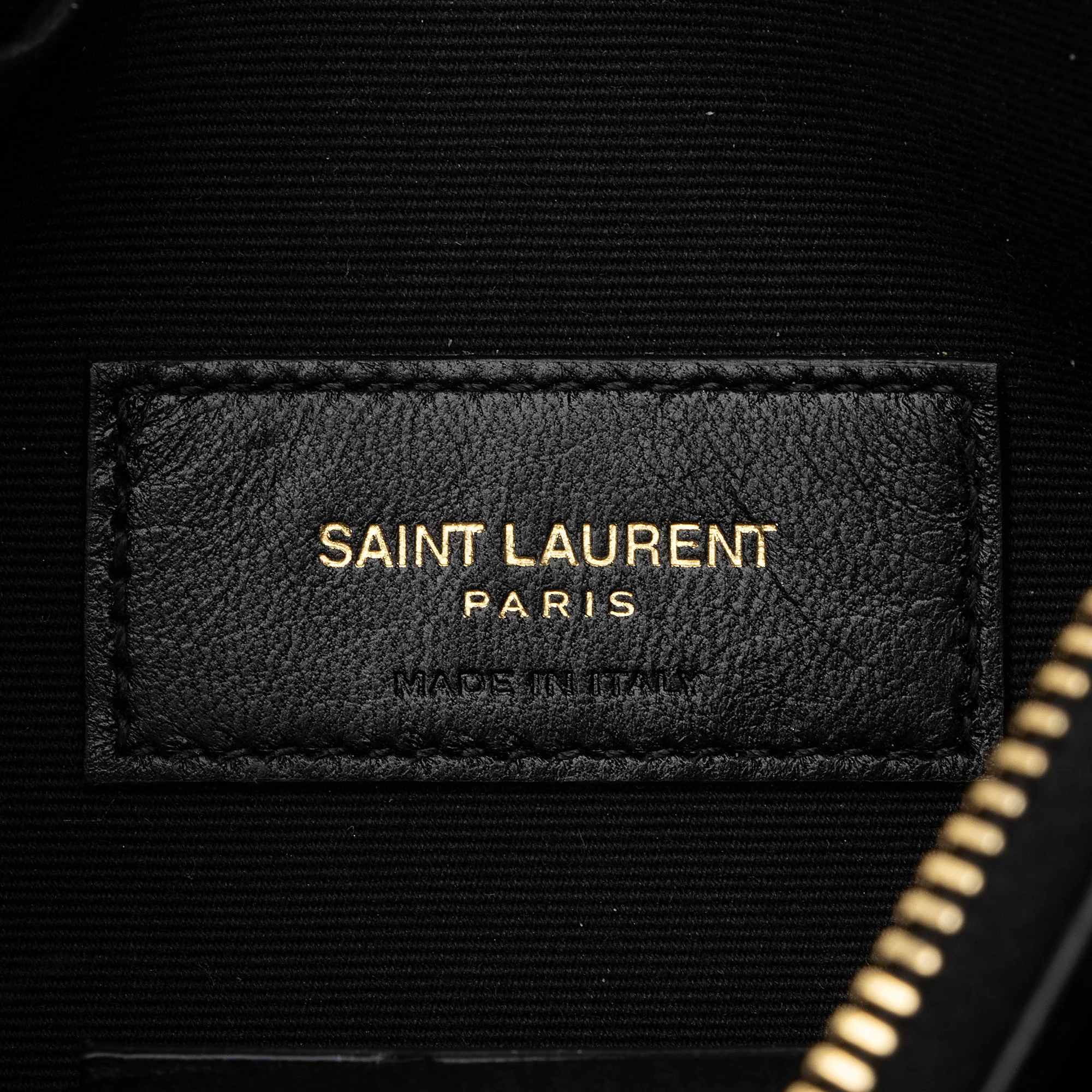 Saint Laurent Canvas Calfskin Leopard Monogram Bill Pouch - Image 6