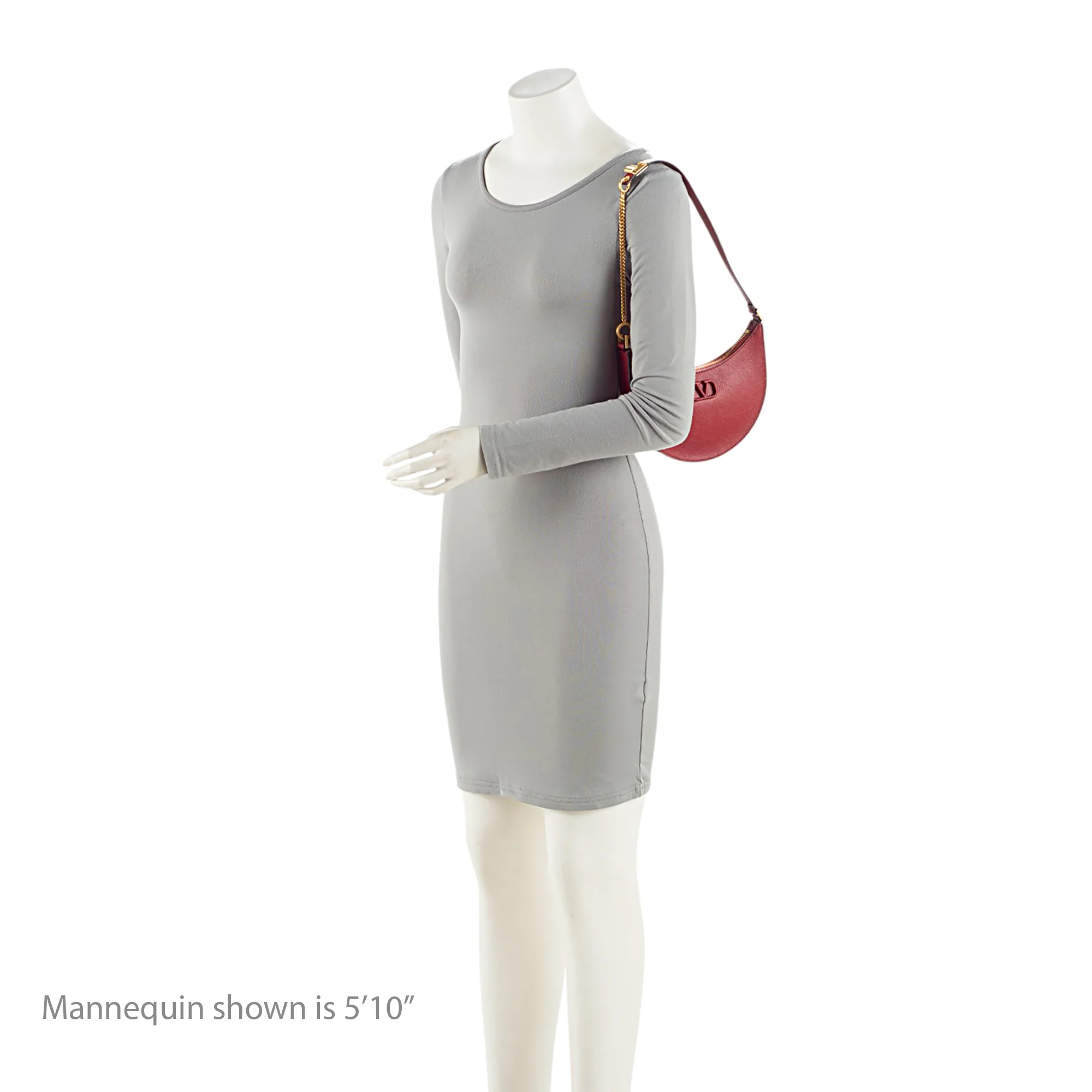 Valentino Grainy Calfskin VLogo Moon Mini Chain Hobo - Image 5