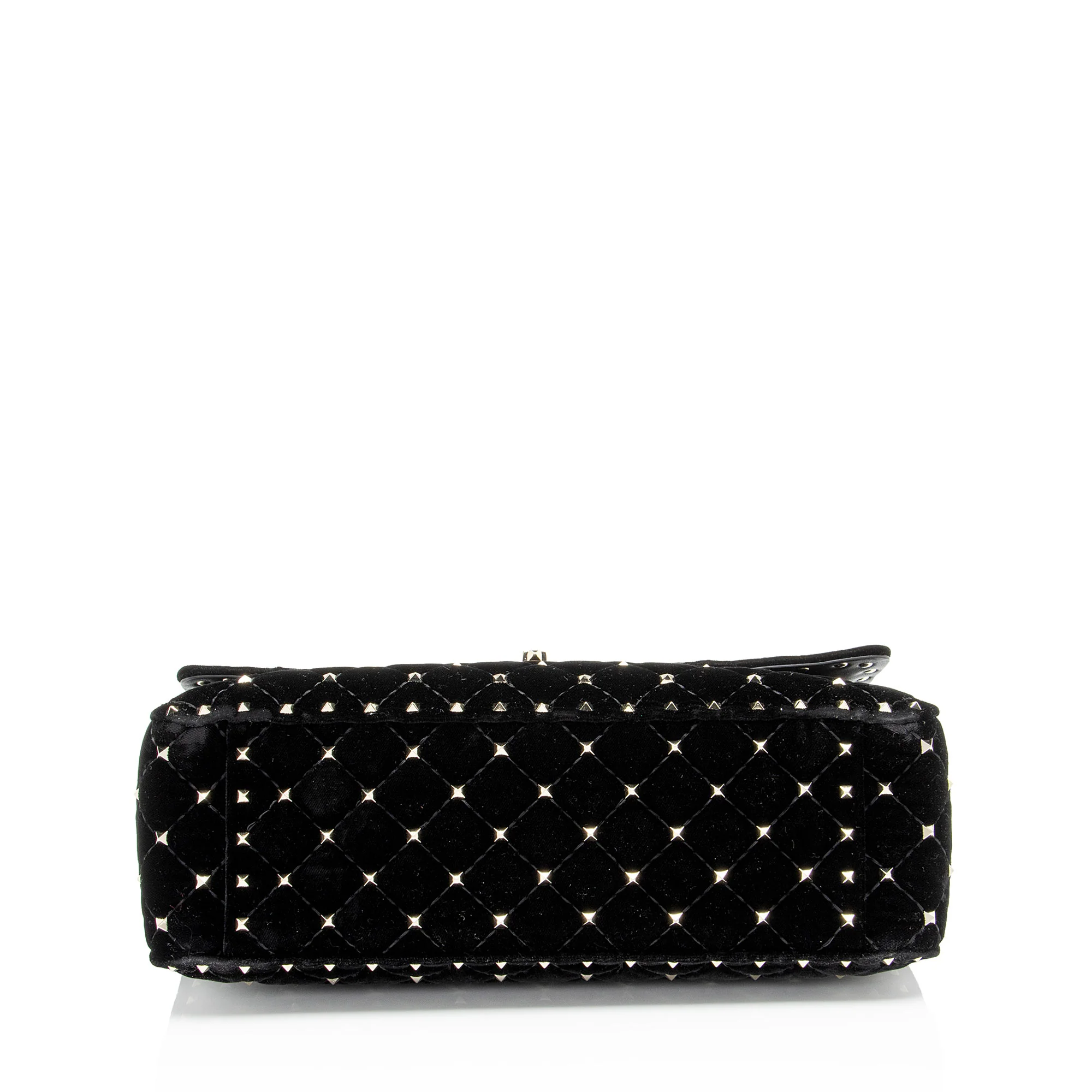 Valentino Velvet Rockstud Spike Up Shoulder Bag - Image 4