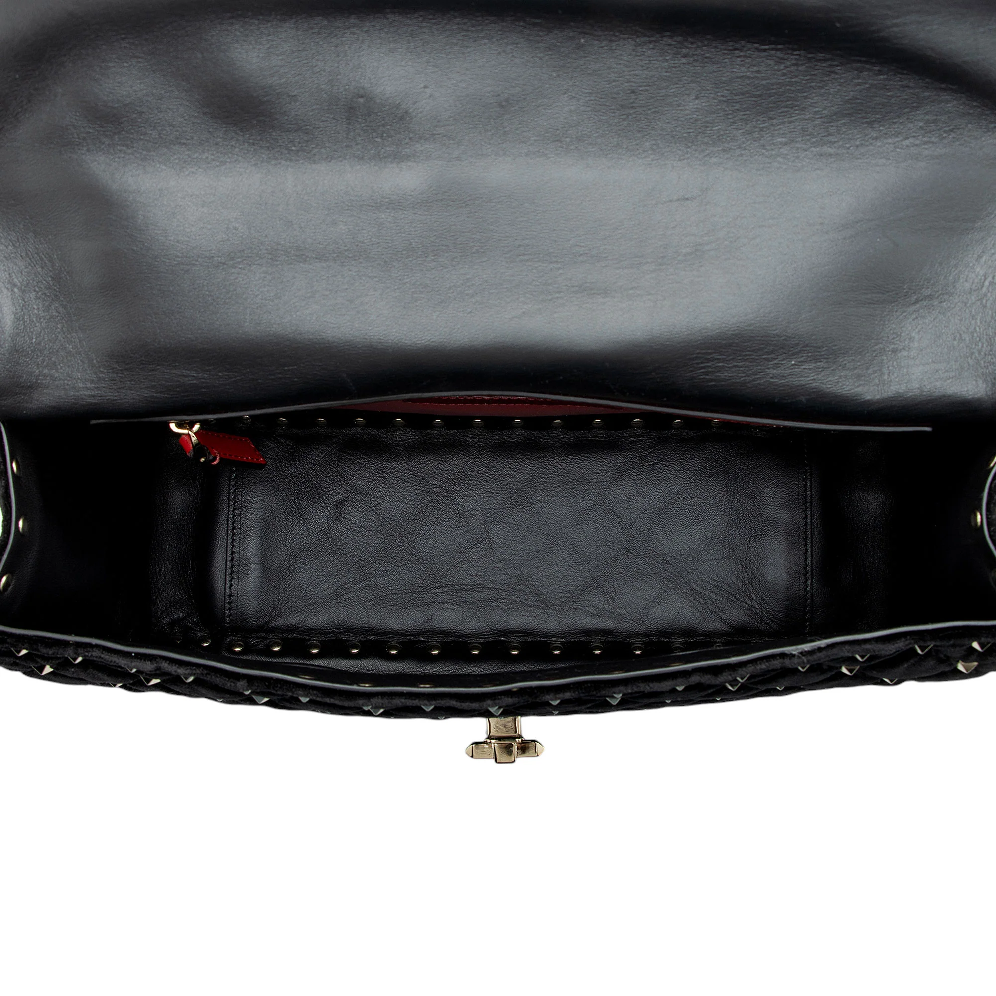 Valentino Velvet Rockstud Spike Up Shoulder Bag - Image 6