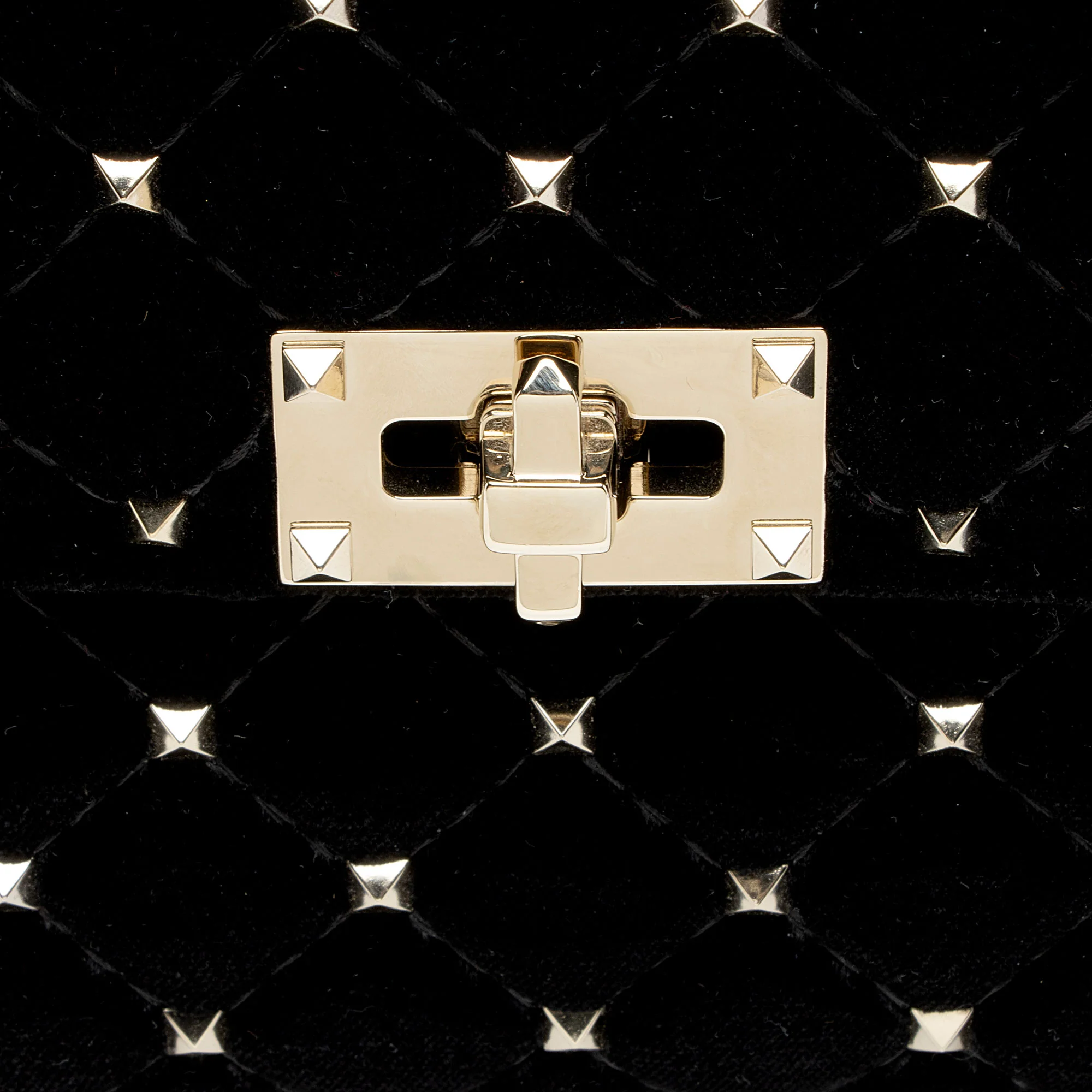 Valentino Velvet Rockstud Spike Up Shoulder Bag - Image 8