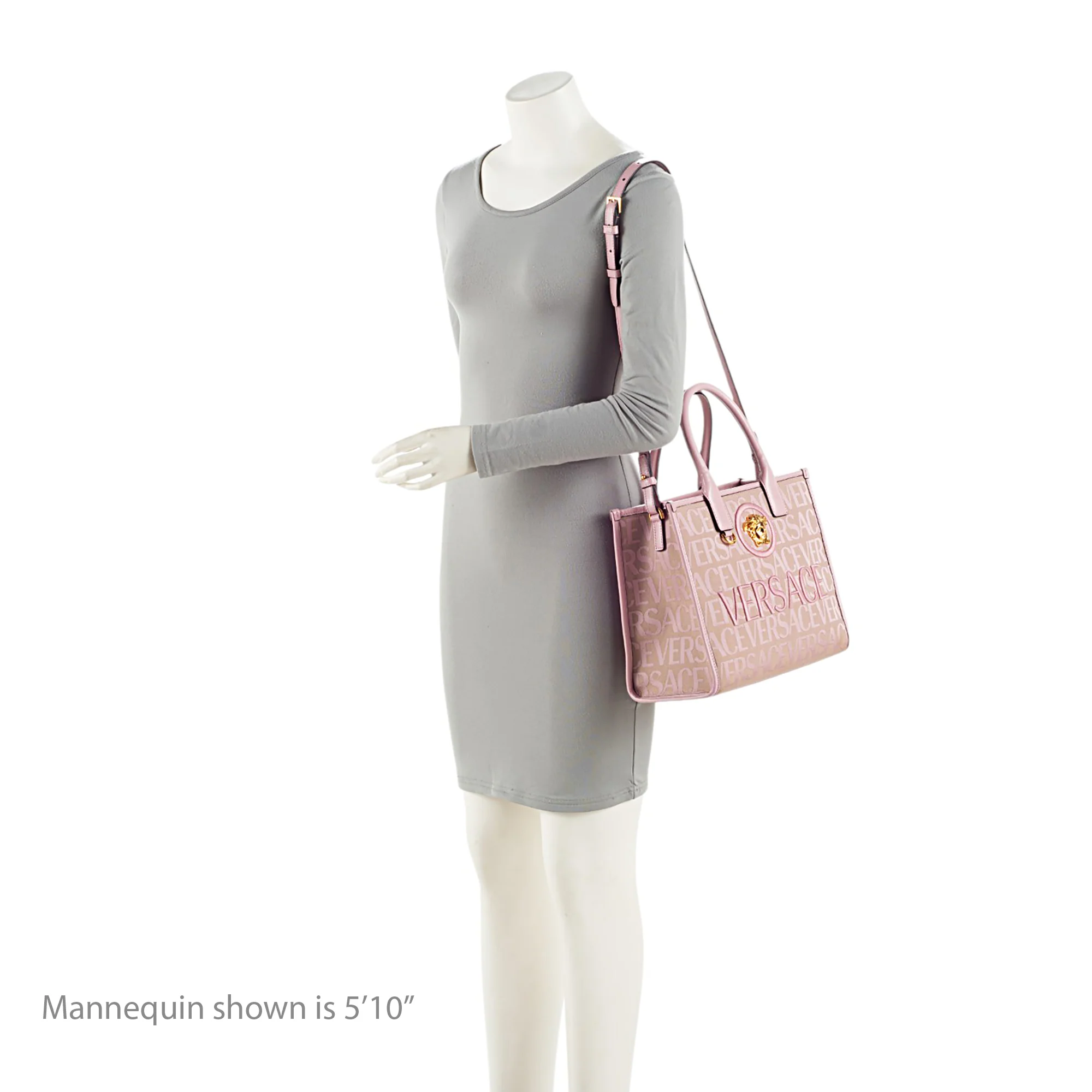 Versace Logo Canvas La Medusa Small Tote - Image 5