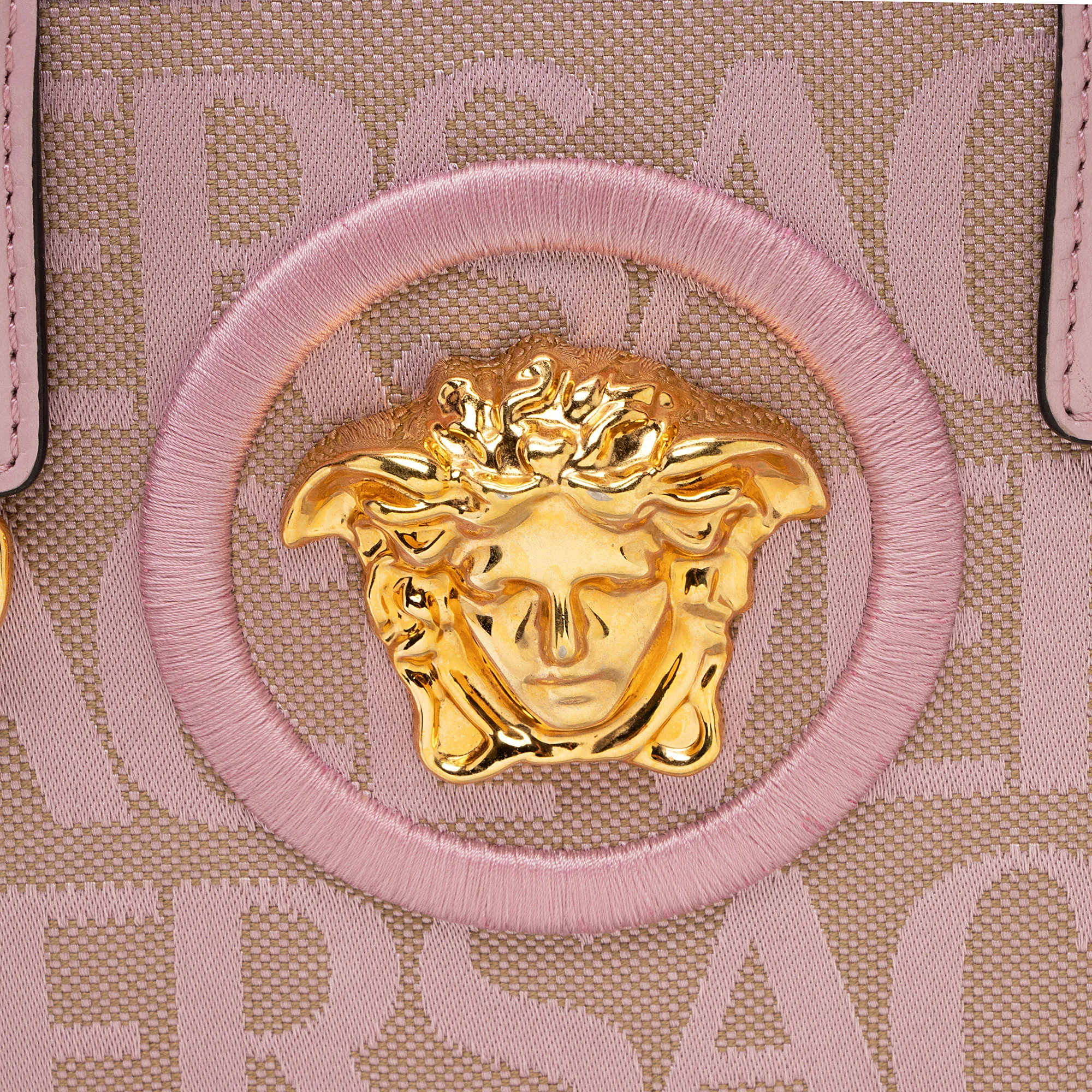 Versace Logo Canvas La Medusa Small Tote - Image 9